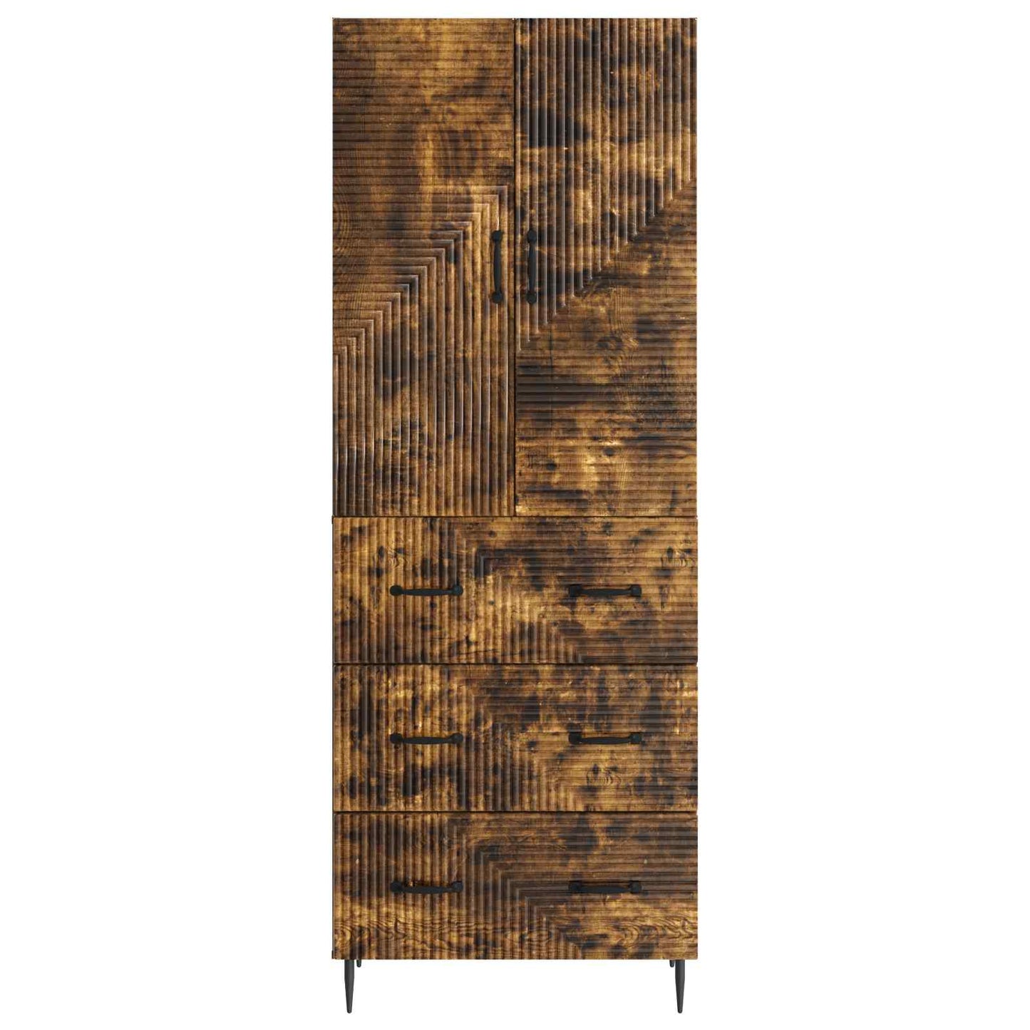 Cabinet Set 2 pcs Smoked Oak 66 x 34.5 x 90 cm Engineered Wood