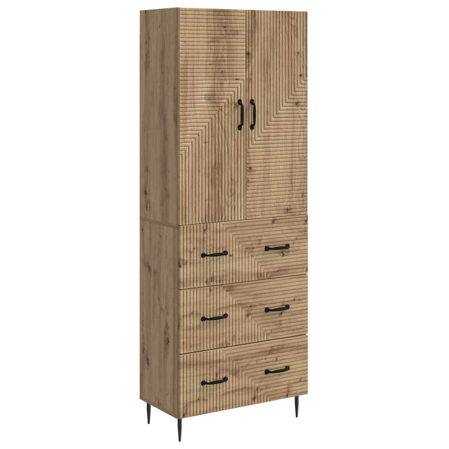 Cabinet Set 2 pcs Artisan Oak 66 x 34.5 x 90 cm Engineered Wood