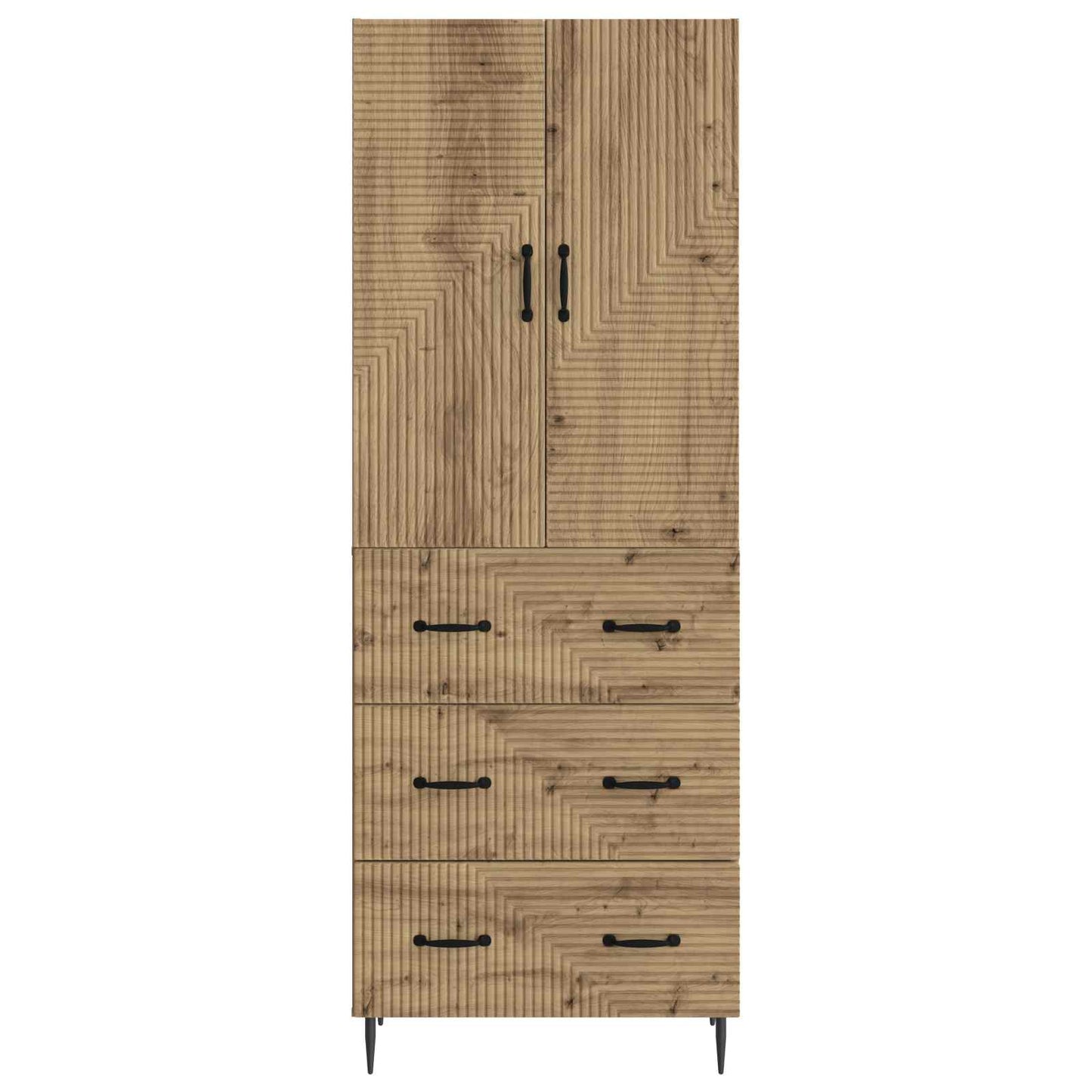 Cabinet Set 2 pcs 66 x 34.5 x 90 cm Engineered Wood Artisan Oak
