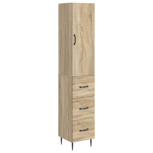 Cabinet Set 2 pcs Sonoma Oak 33 x 34.5 x 90 cm Engineered Wood