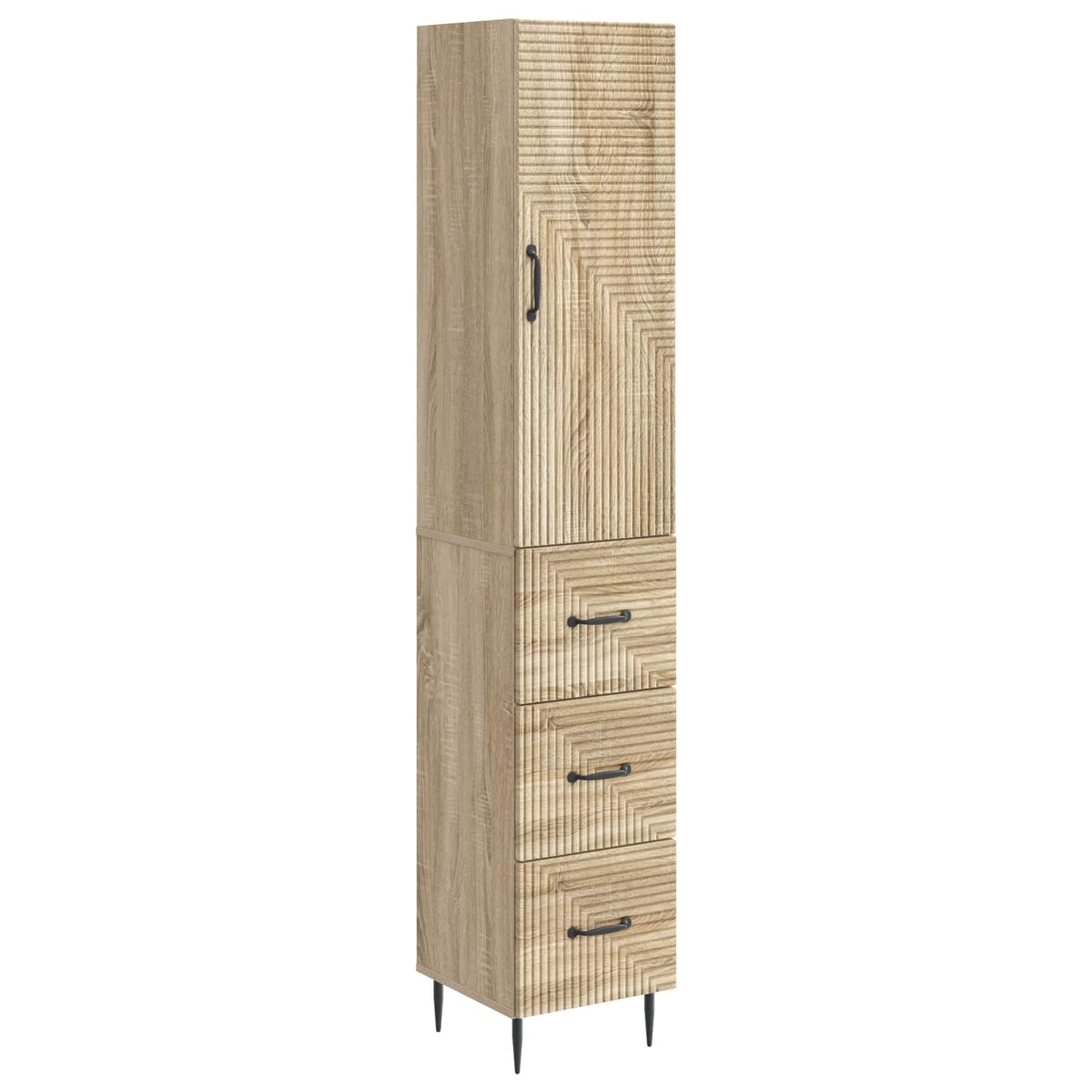 Cabinet Set 2 pcs Sonoma Oak 33 x 34.5 x 90 cm Engineered Wood