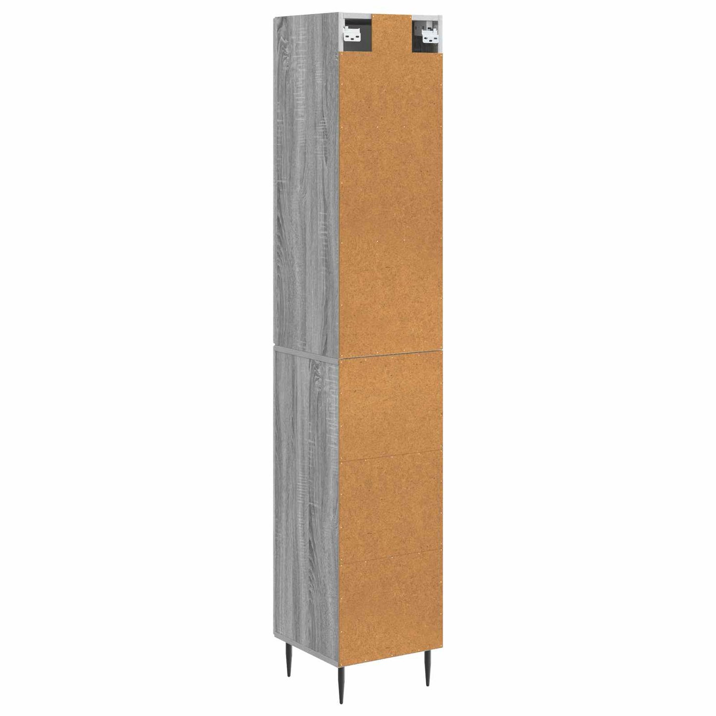 Cabinet Set 2 pcs 33 x 34.5 x 90 cm Engineered Wood Grey Sonoma
