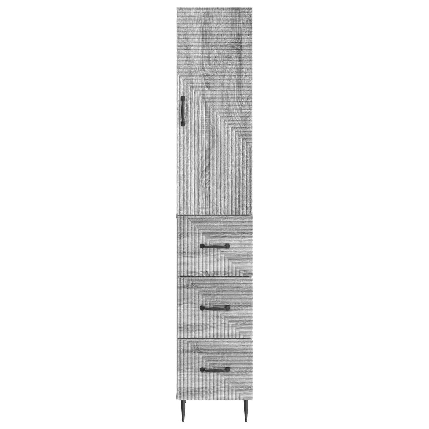 Cabinet Set 2 pcs Grey Sonoma 33 x 34.5 x 90 cm Engineered Wood