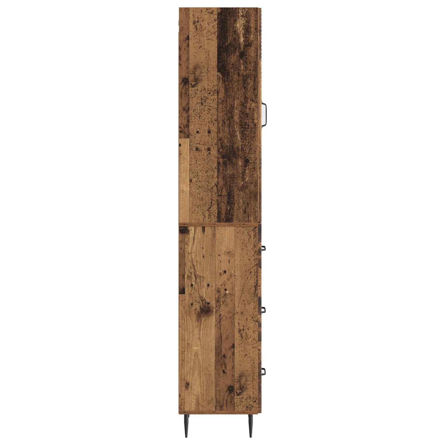 Cabinet Set 2 pcs Old Wood 33 x 34.5 x 90 cm Engineered Wood