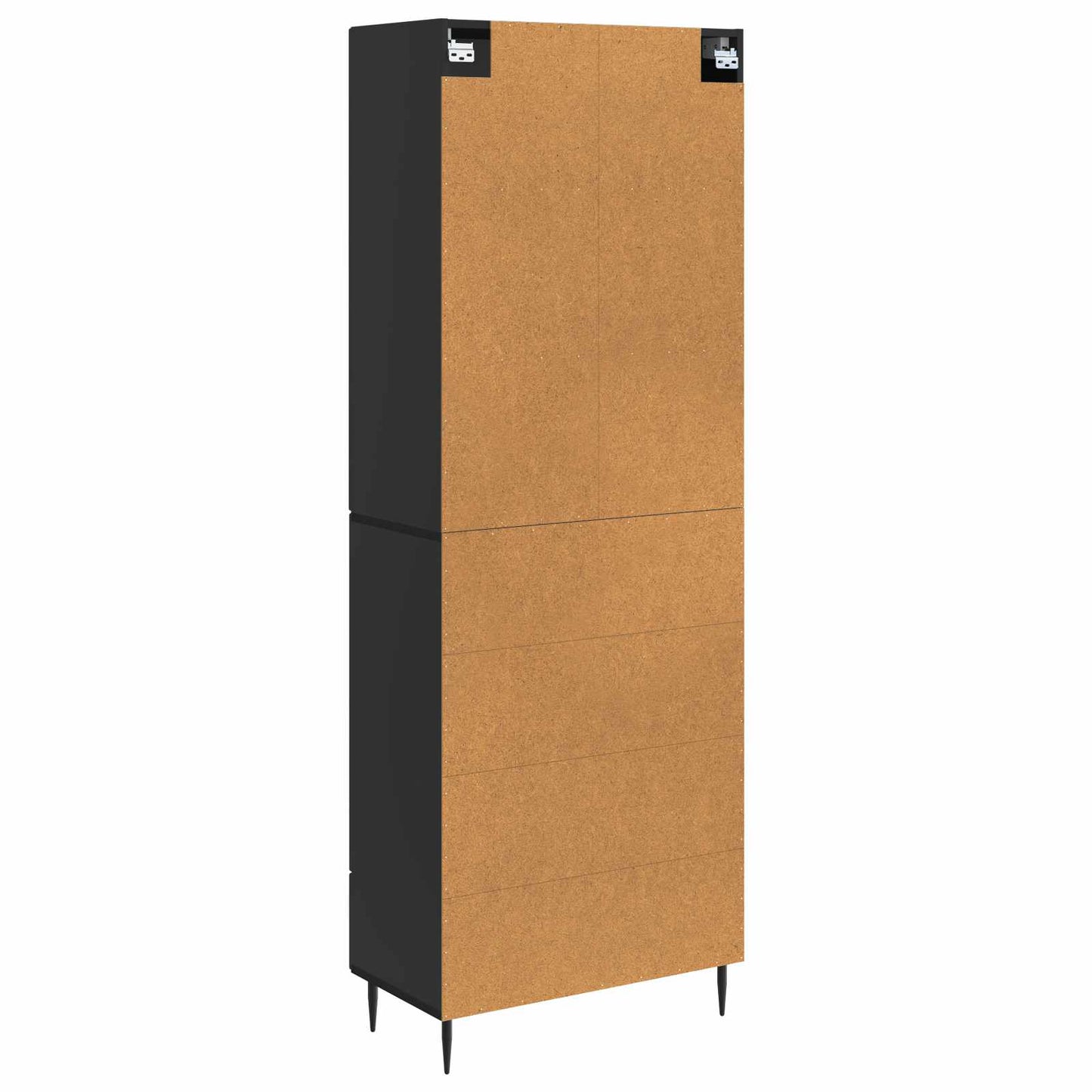Cabinet Set 2 pcs Black 66 x 34.5 x 89.5 cm Engineered Wood