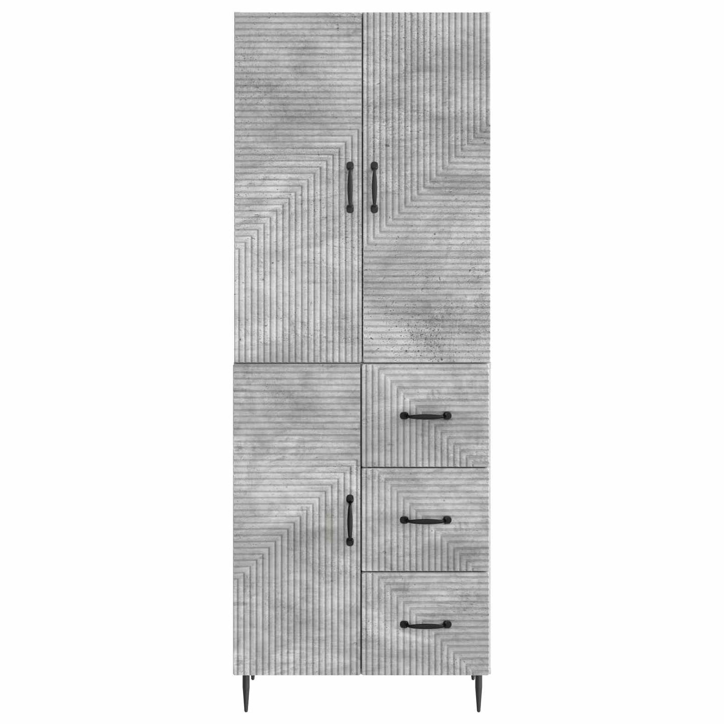 Cabinet Set 2 pcs Concrete Grey 66 x 34.5 x 89.5 cm