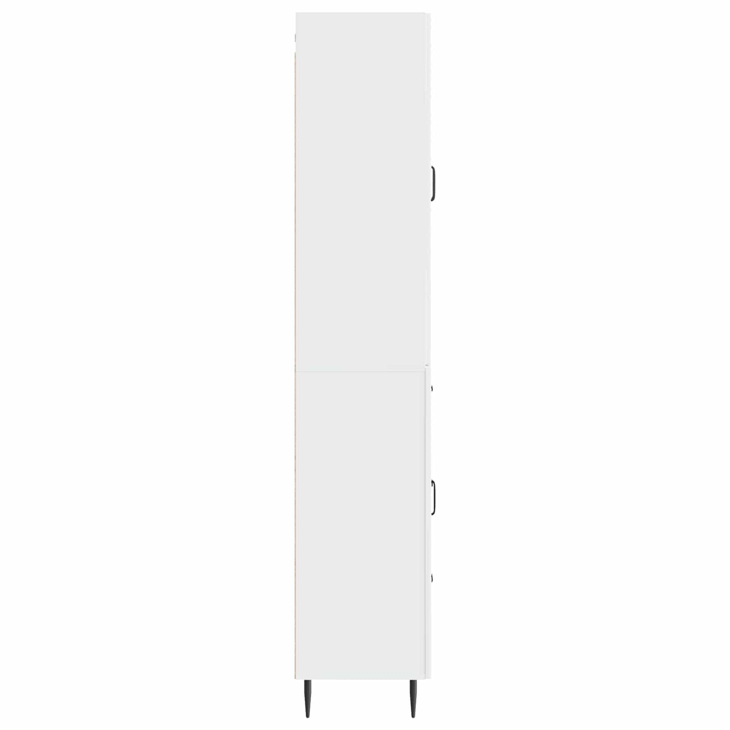 Cabinet Set 2 pcs High Gloss White 66 x 34.5 x 89.5 cm