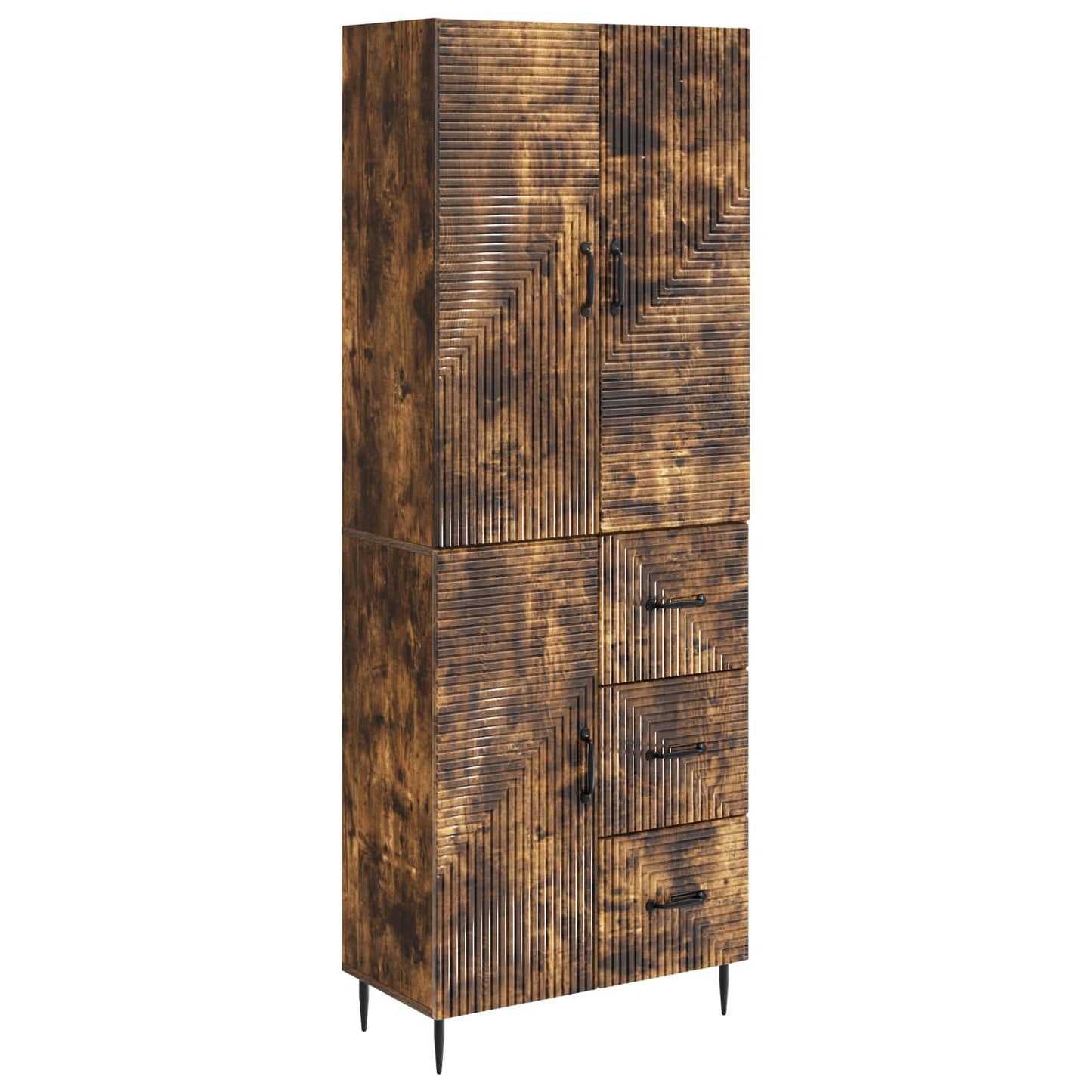Cabinet Set 2 pcs Smoked Oak 66 x 34.5 x 89.5 cm