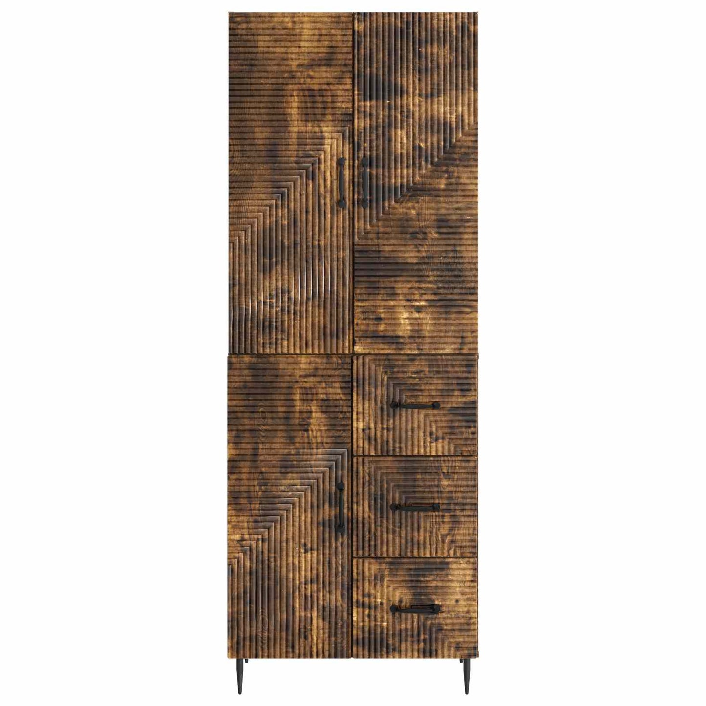 Cabinet Set 2 pcs Smoked Oak 66 x 34.5 x 89.5 cm