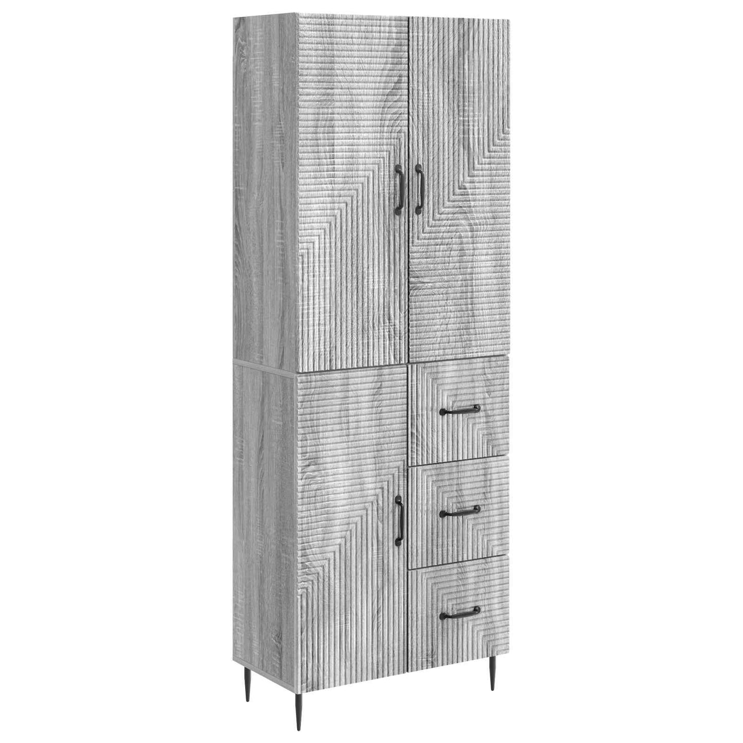 Cabinet Set 2 pcs Grey Sonoma 66 x 34.5 x 89.5 cm