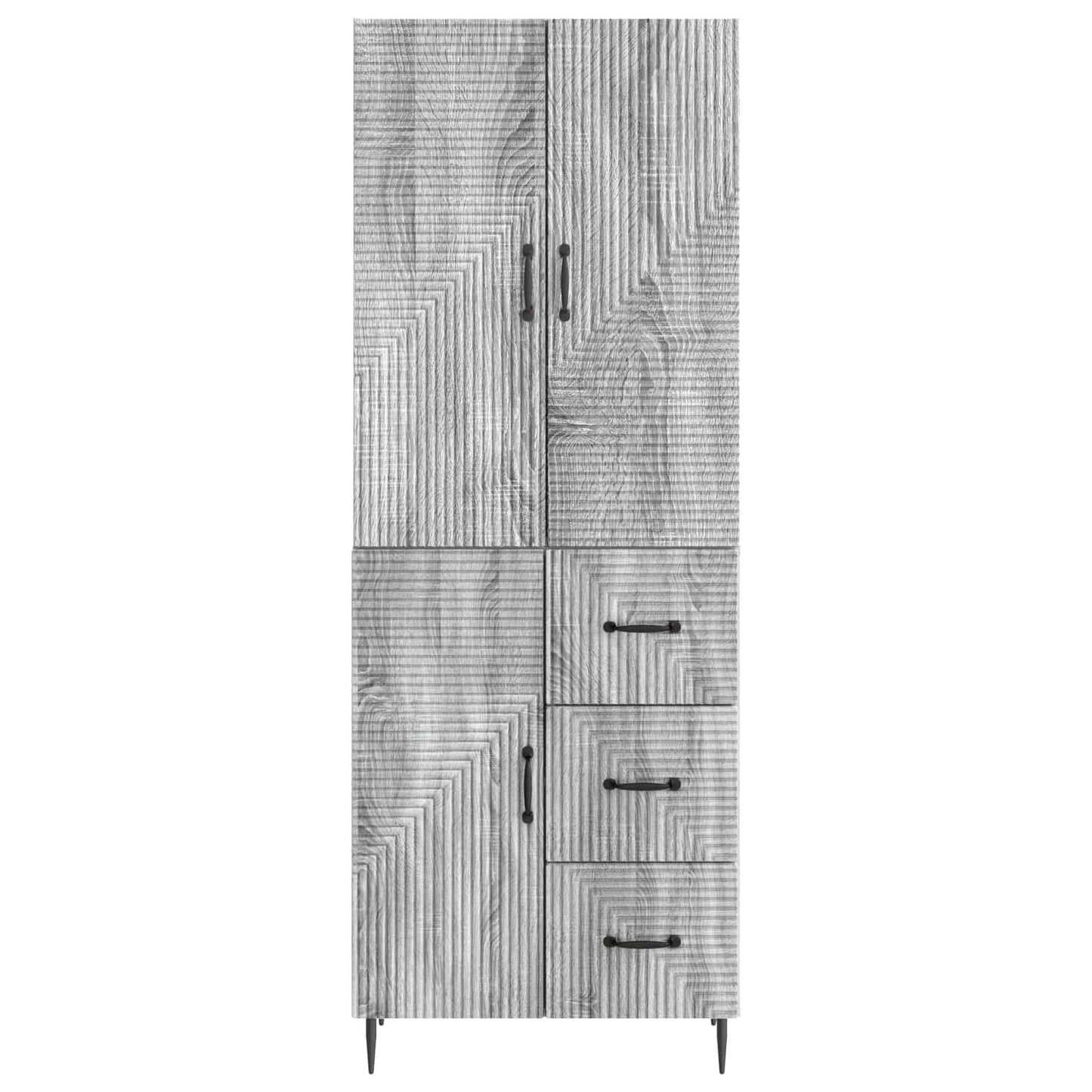Cabinet Set 2 pcs Grey Sonoma 66 x 34.5 x 89.5 cm