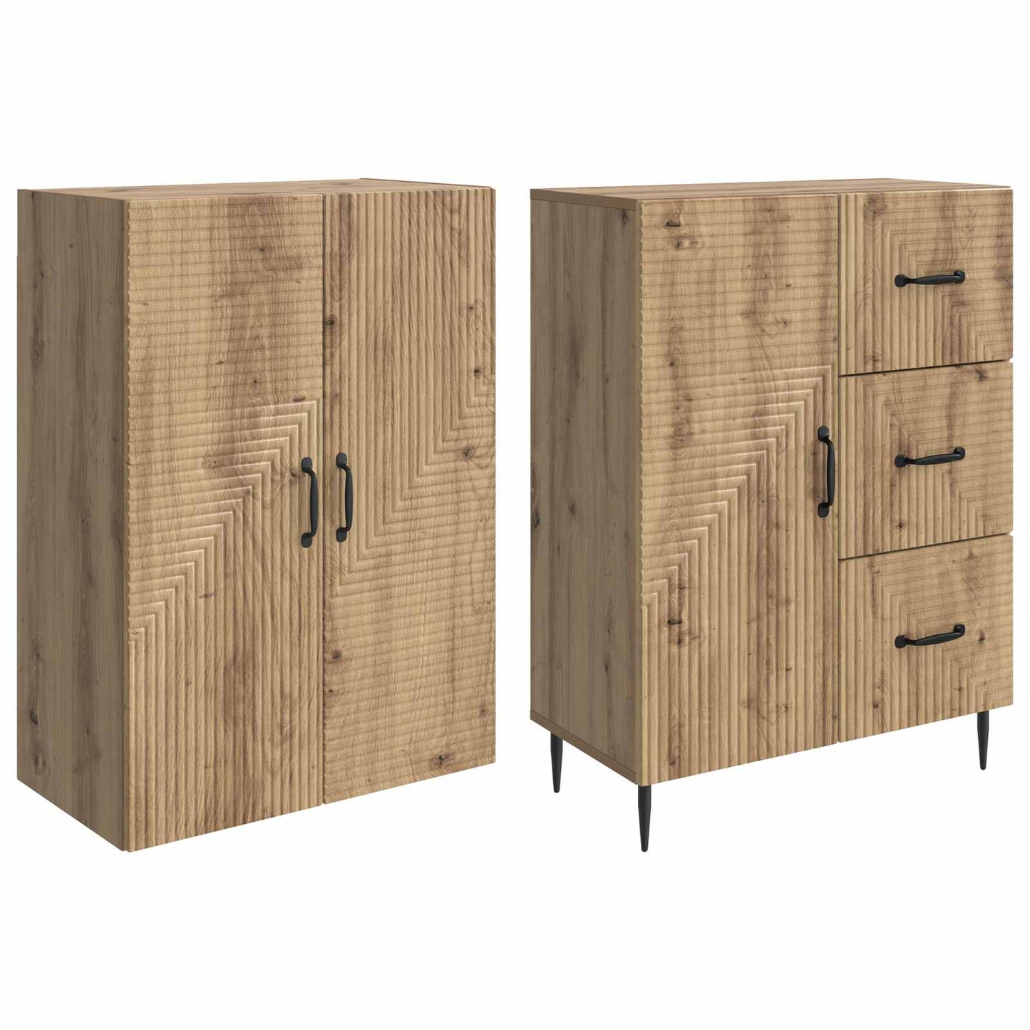 Cabinet Set 2 pcs Artisan Oak 66 x 34.5 x 89.5 cm