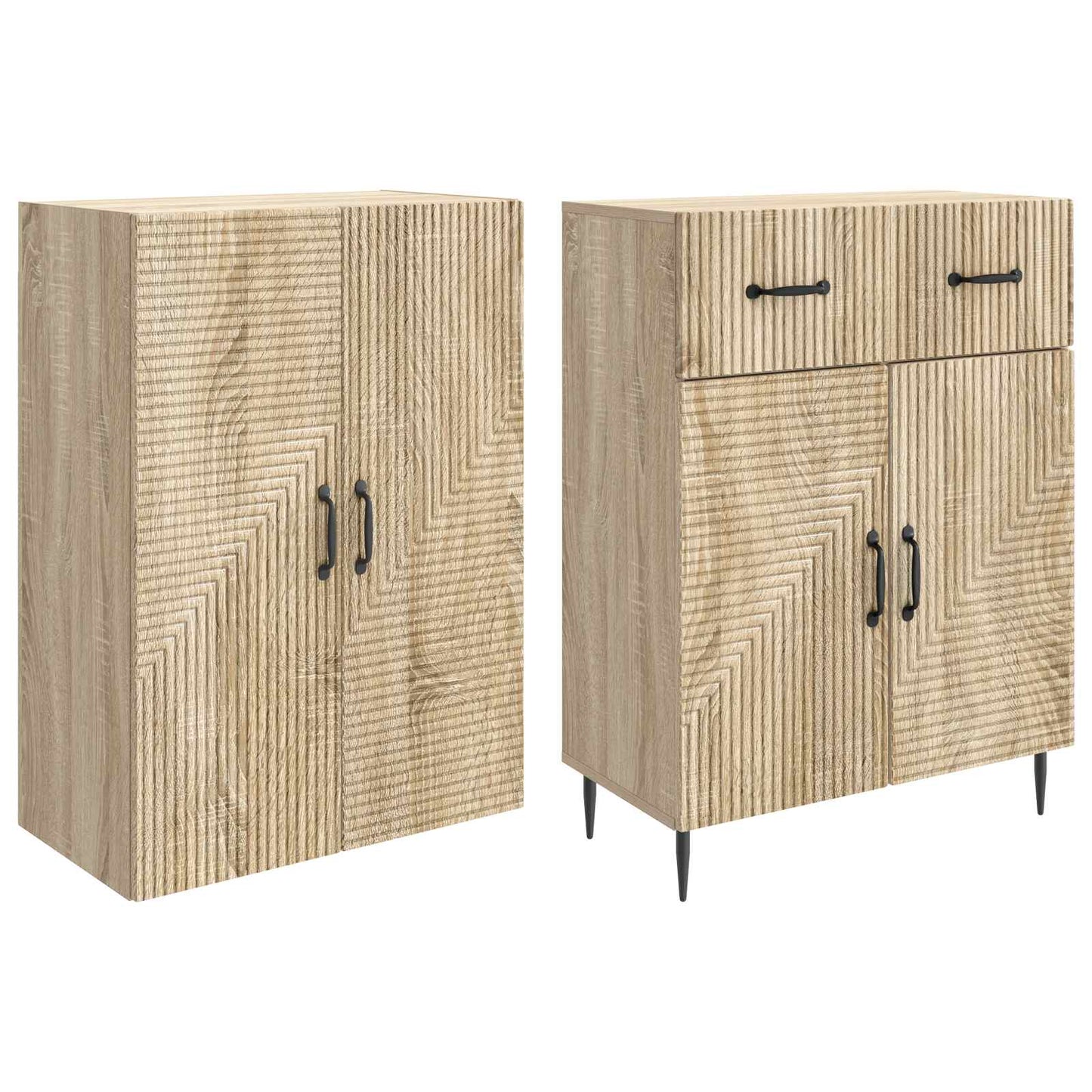 Cabinet Set 2 pcs Sonoma Oak 66 x 34.5 x 89.5 cm