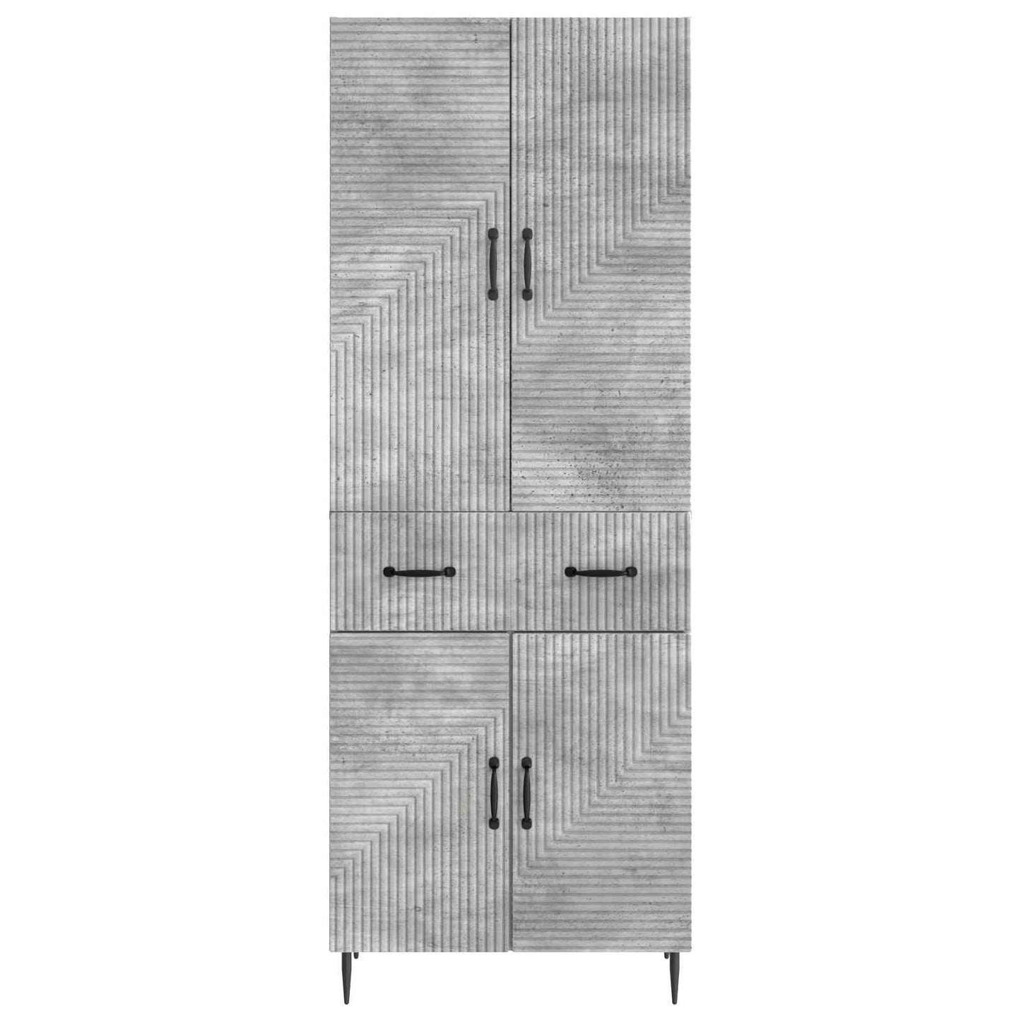 Cabinet Set 2 pcs Concrete Grey 66 x 34.5 x 89.5 cm