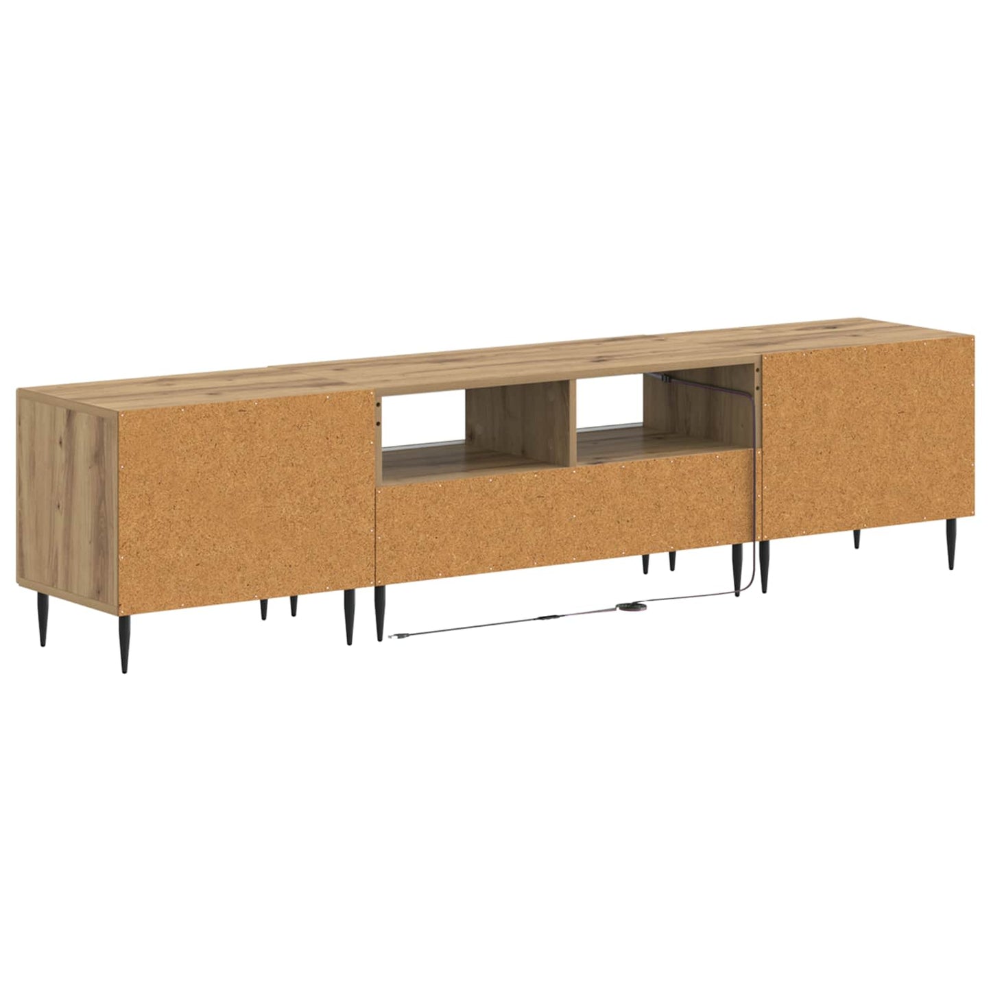 3 Piece LED TV Cabinet Artisan Oak Engineered Wood