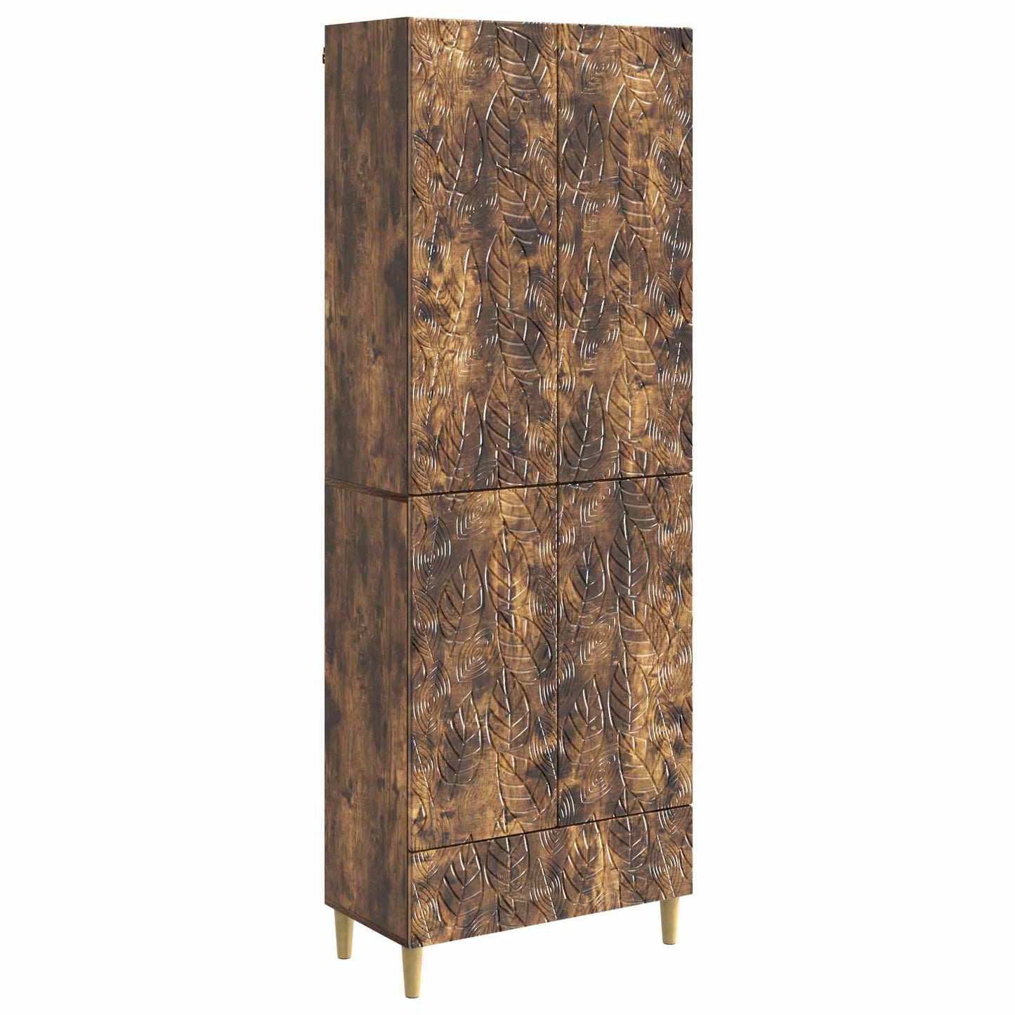Cabinet Set 2 pcs Smoked Oak Engineered Wood