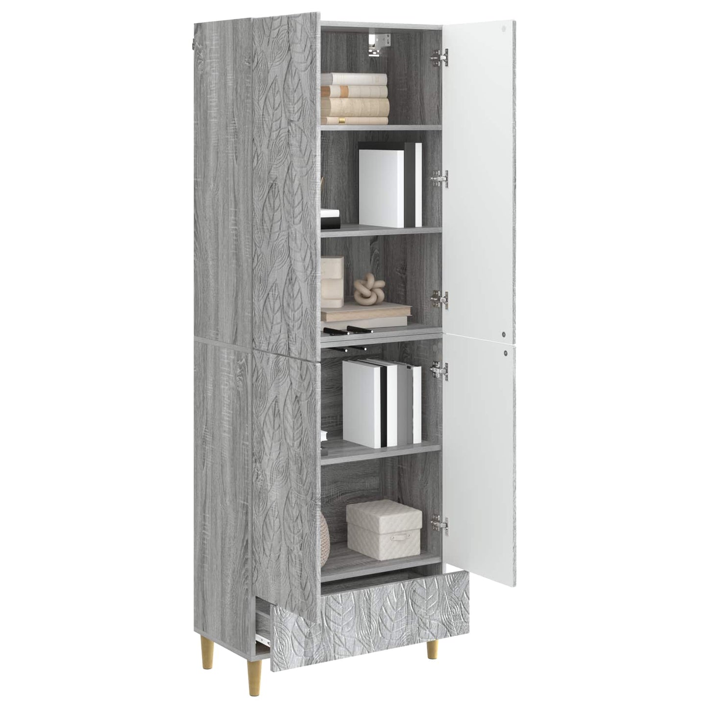 Cabinet Set 2 pcs Grey Sonoma Engineered Wood