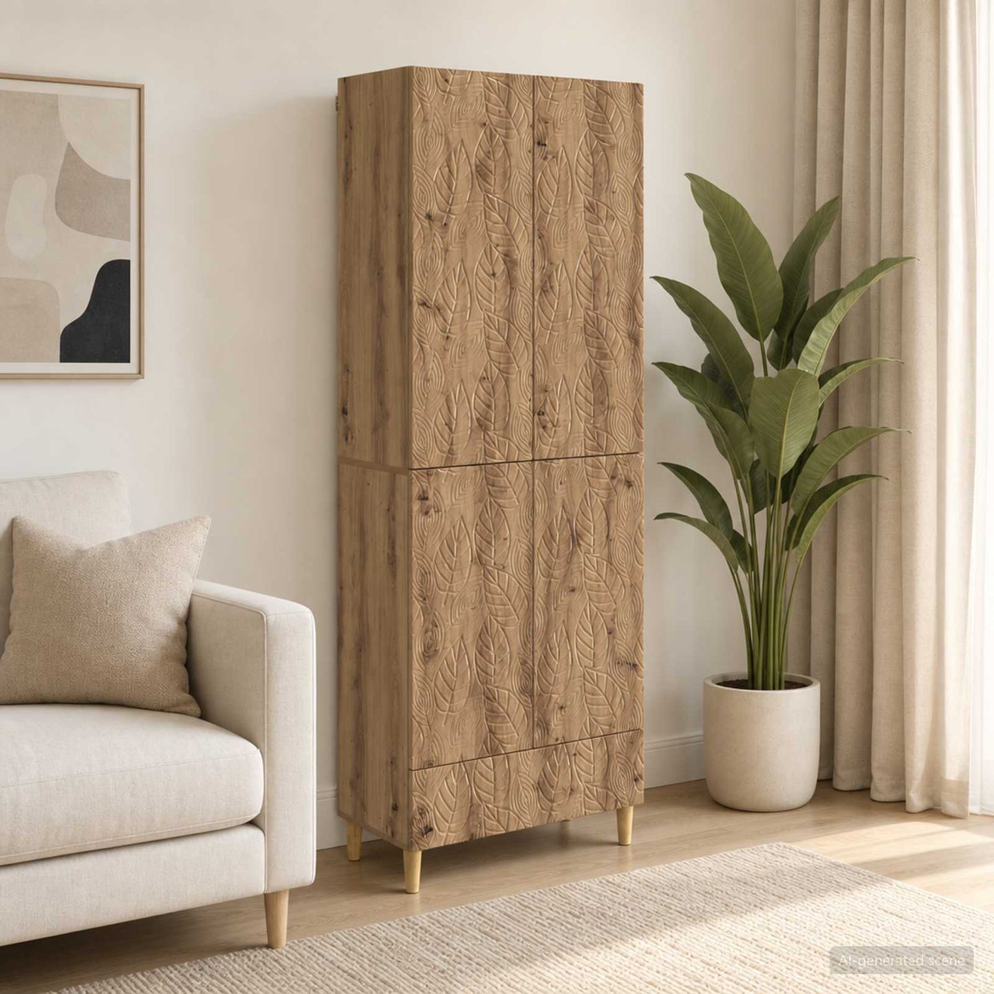 Cabinet Set 2 pcs Artisan Oak Engineered Wood