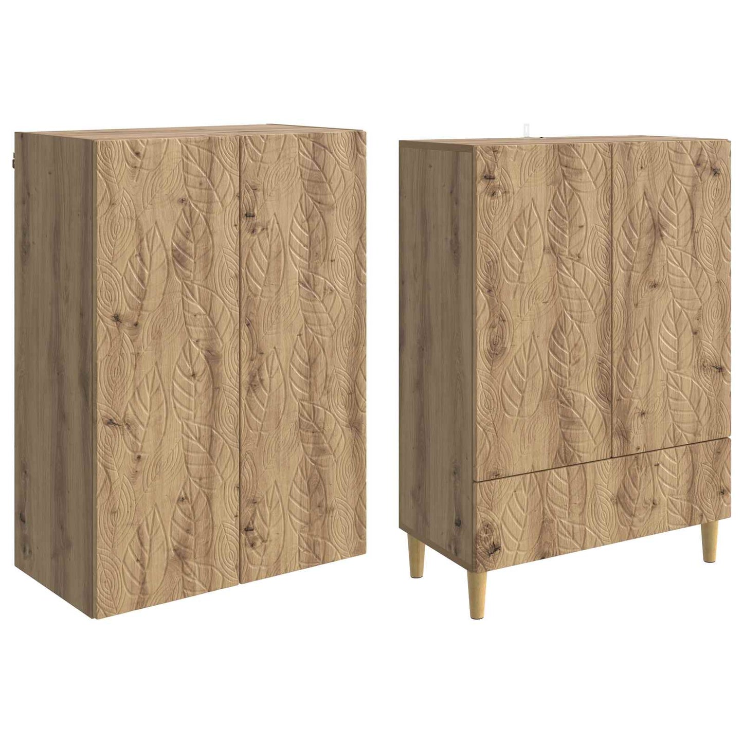 Cabinet Set 2 pcs Artisan Oak Engineered Wood