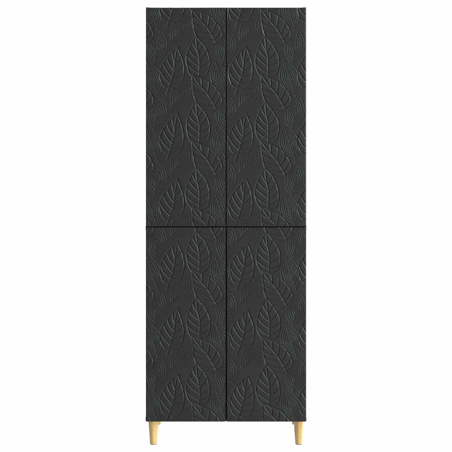 Cabinet Set 2 pcs Black Engineered Wood