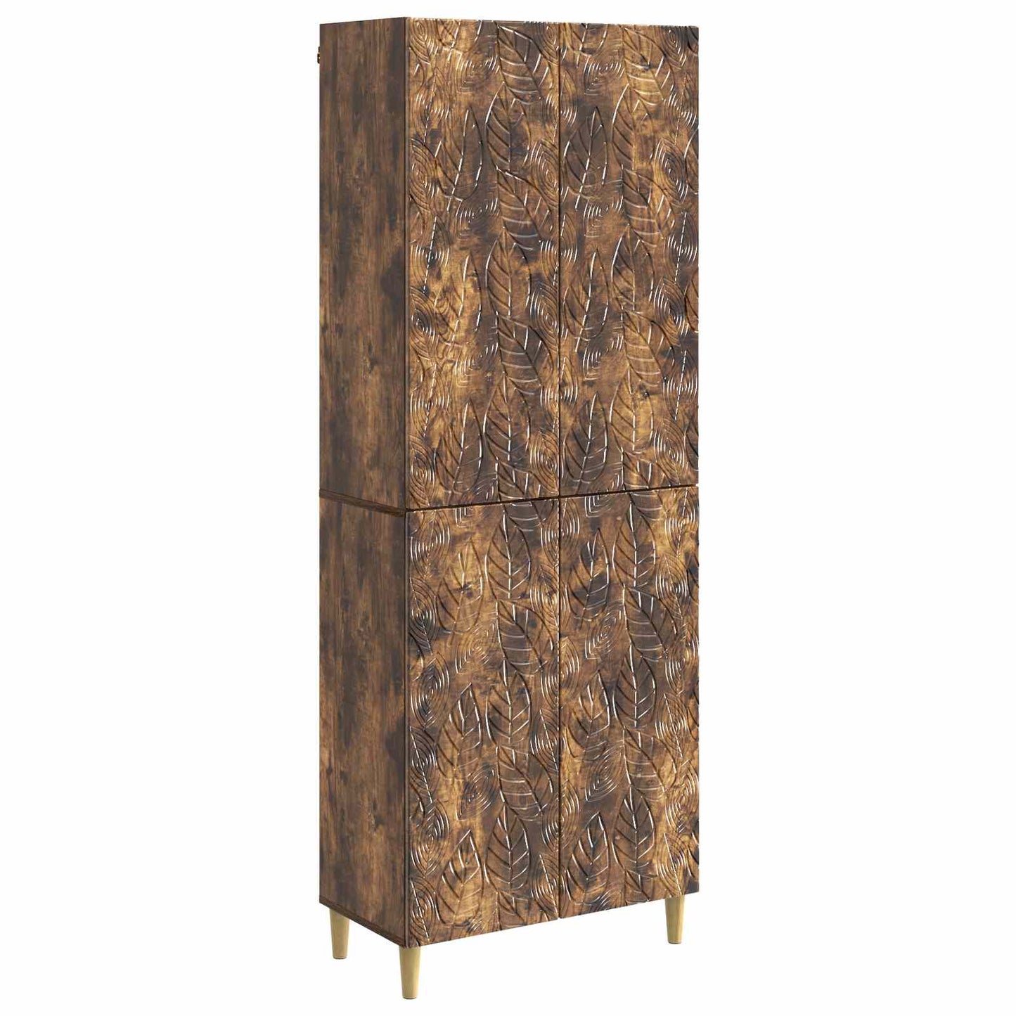 Cabinet Set 2 pcs Smoked Oak Engineered Wood