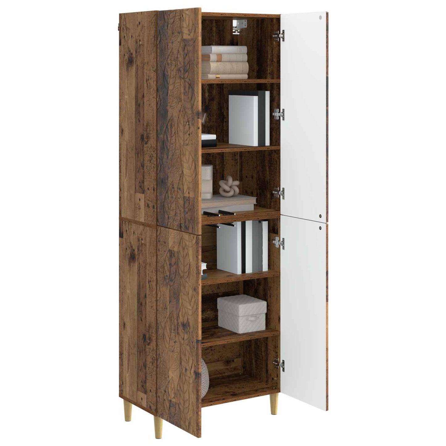 Cabinet Set 2 pcs Old Wood Engineered Wood