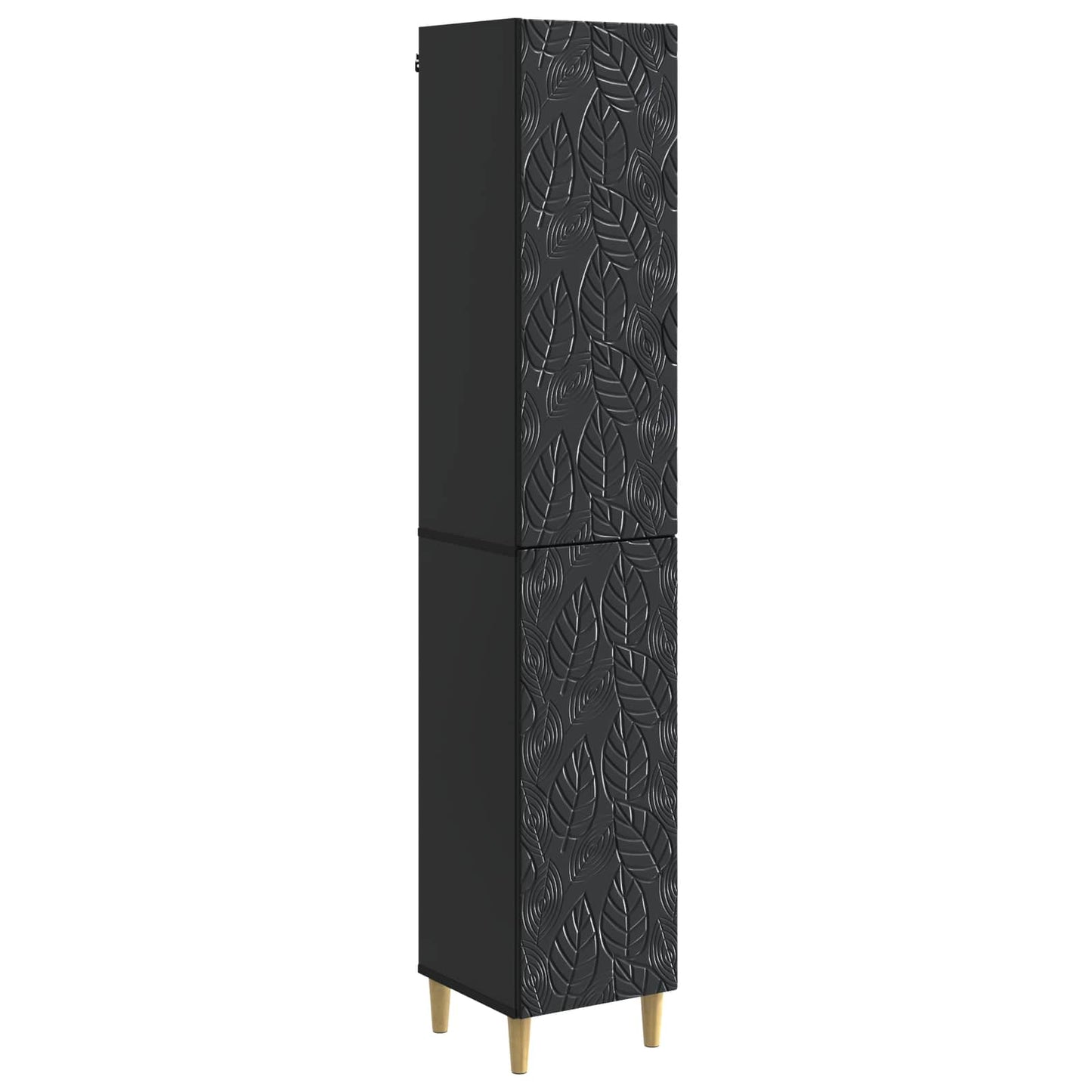 Cabinet Set 2 pcs Black Engineered Wood