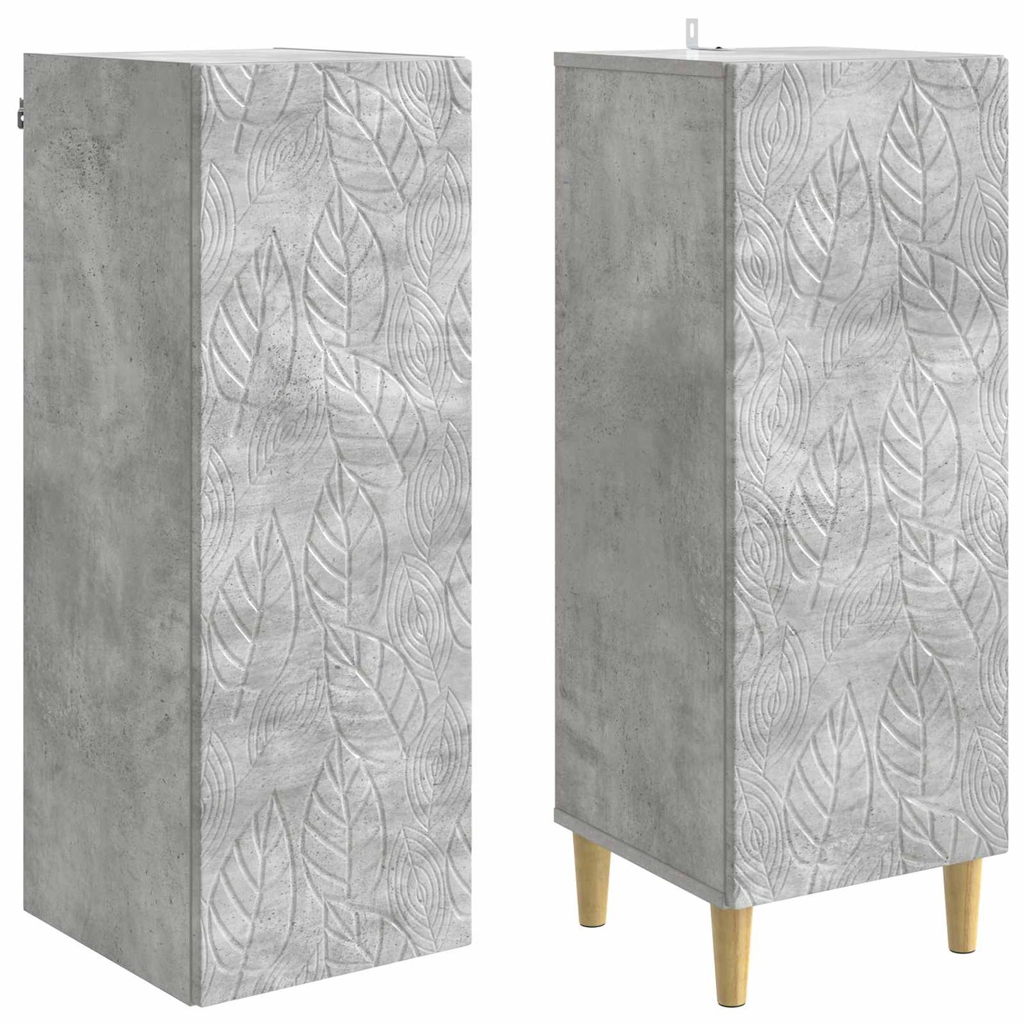 Cabinet Set 2 pcs Concrete Grey Engineered Wood