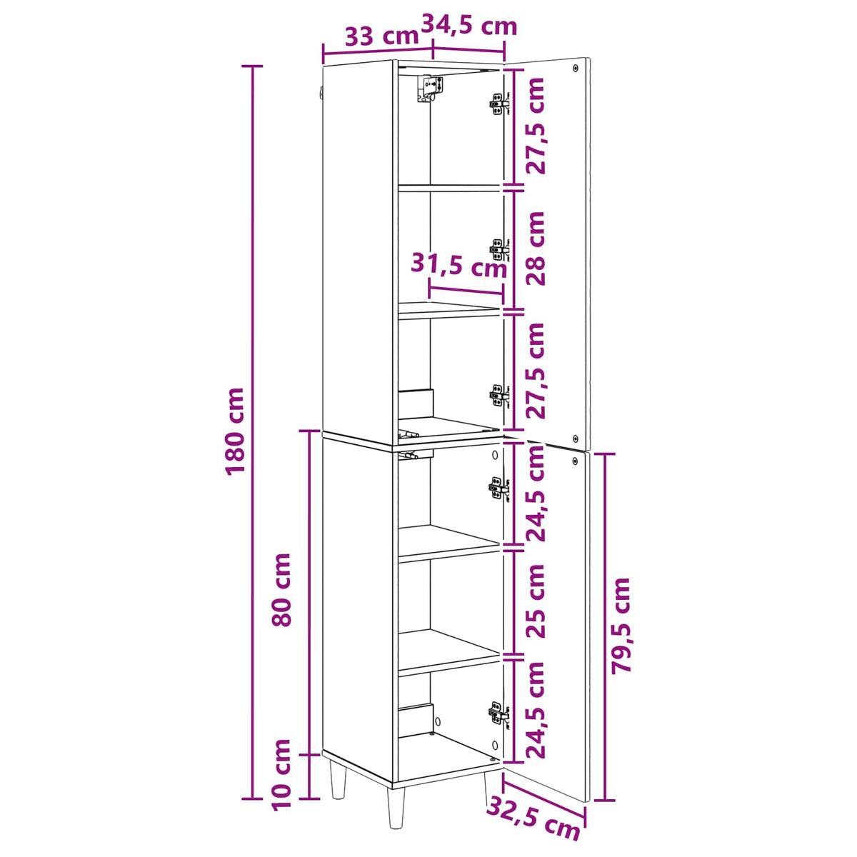 Cabinet Set 2 pcs Smoked Oak Engineered Wood