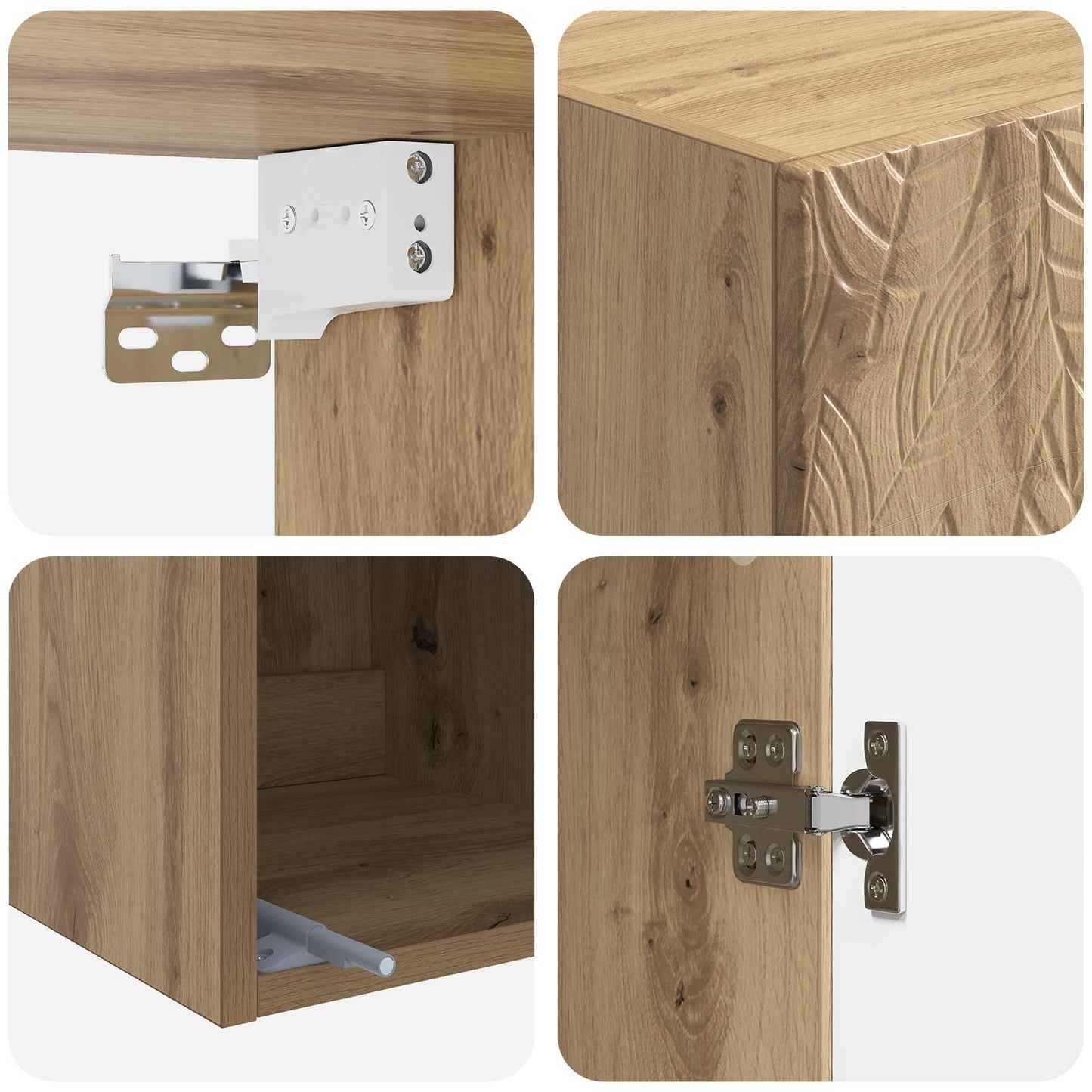 Cabinet Set 2 pcs Artisan Oak Engineered Wood
