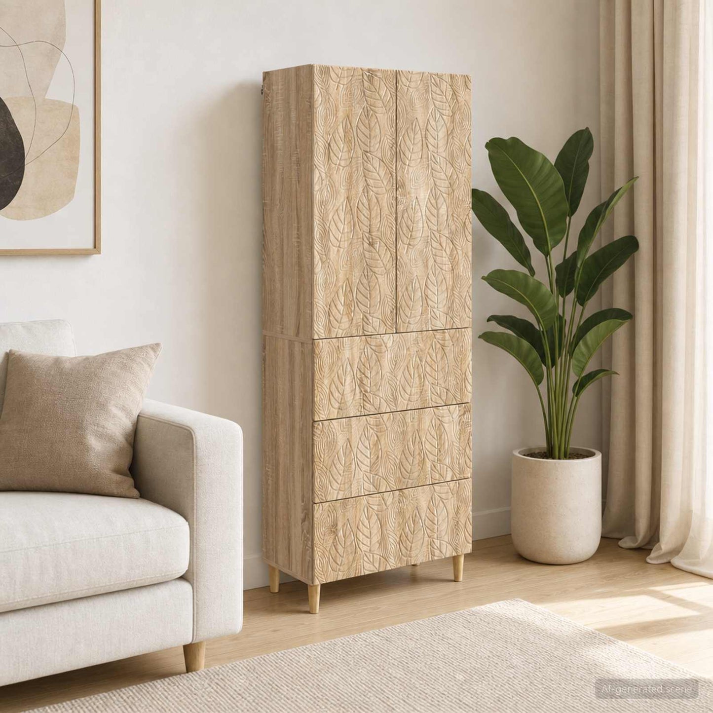 Cabinet Set 2 pcs Sonoma Oak 66 x 34.5 x 90 cm Engineered Wood