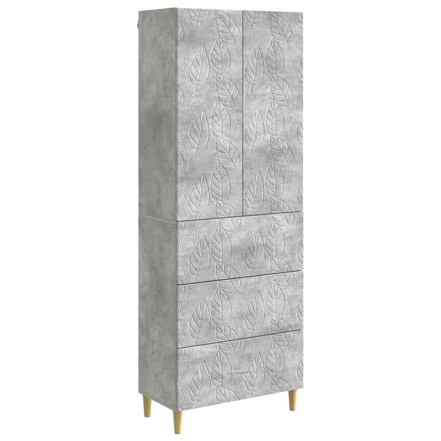 Cabinet Set 2 pcs Concrete Grey 66 x 34.5 x 90 cm
