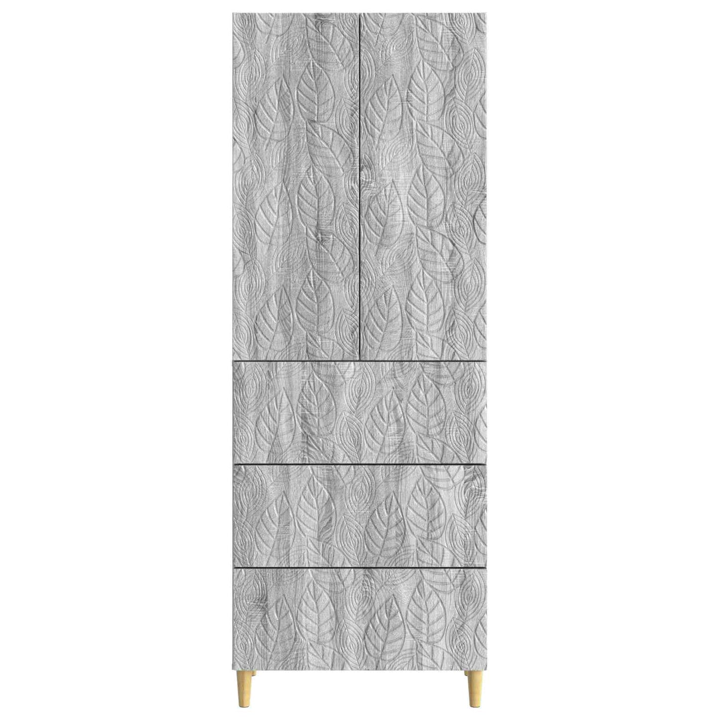 Cabinet Set 2 pcs Grey Sonoma 66 x 34.5 x 90 cm Engineered Wood