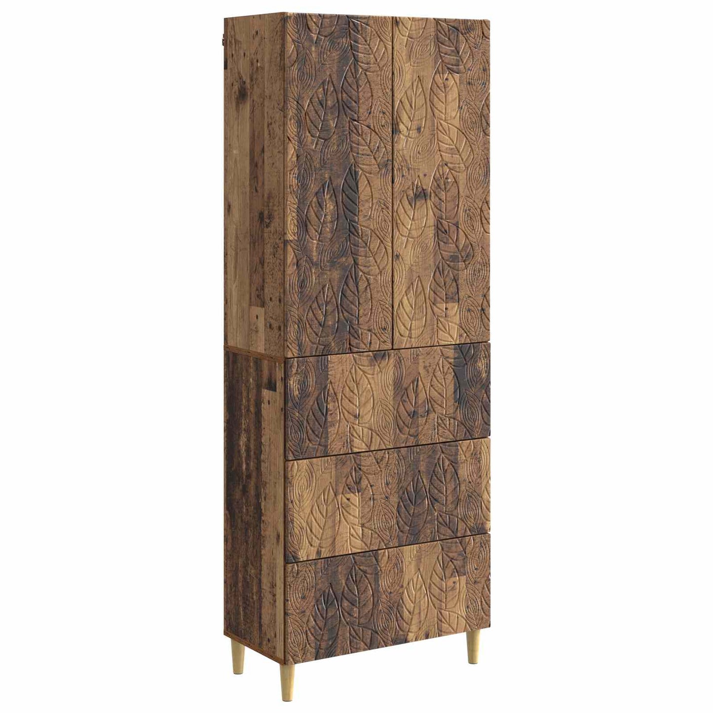 Cabinet Set 2 pcs Old Wood 66 x 34.5 x 90 cm Engineered Wood