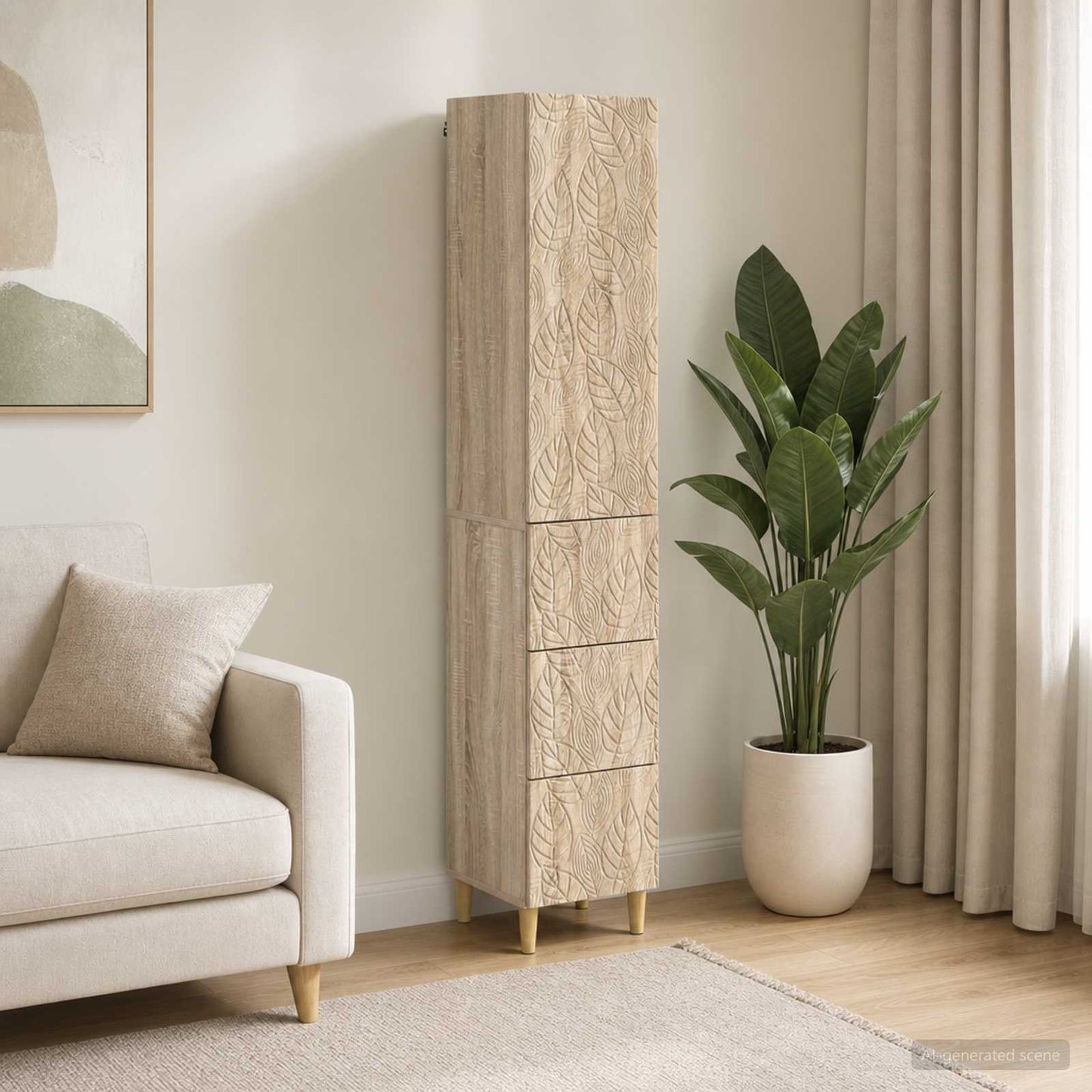 Cabinet Set 2 pcs Sonoma Oak 33 x 34.5 x 90 cm Engineered Wood