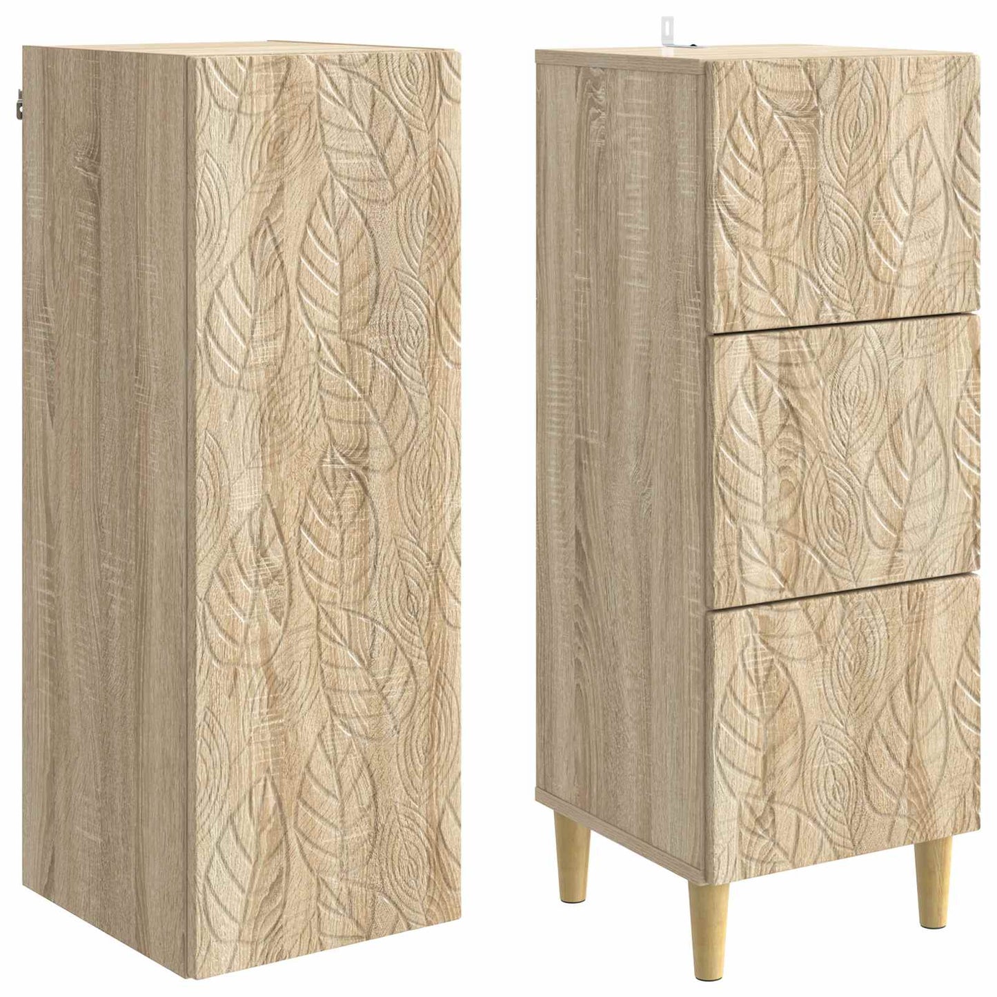 Cabinet Set 2 pcs Sonoma Oak 33 x 34.5 x 90 cm Engineered Wood
