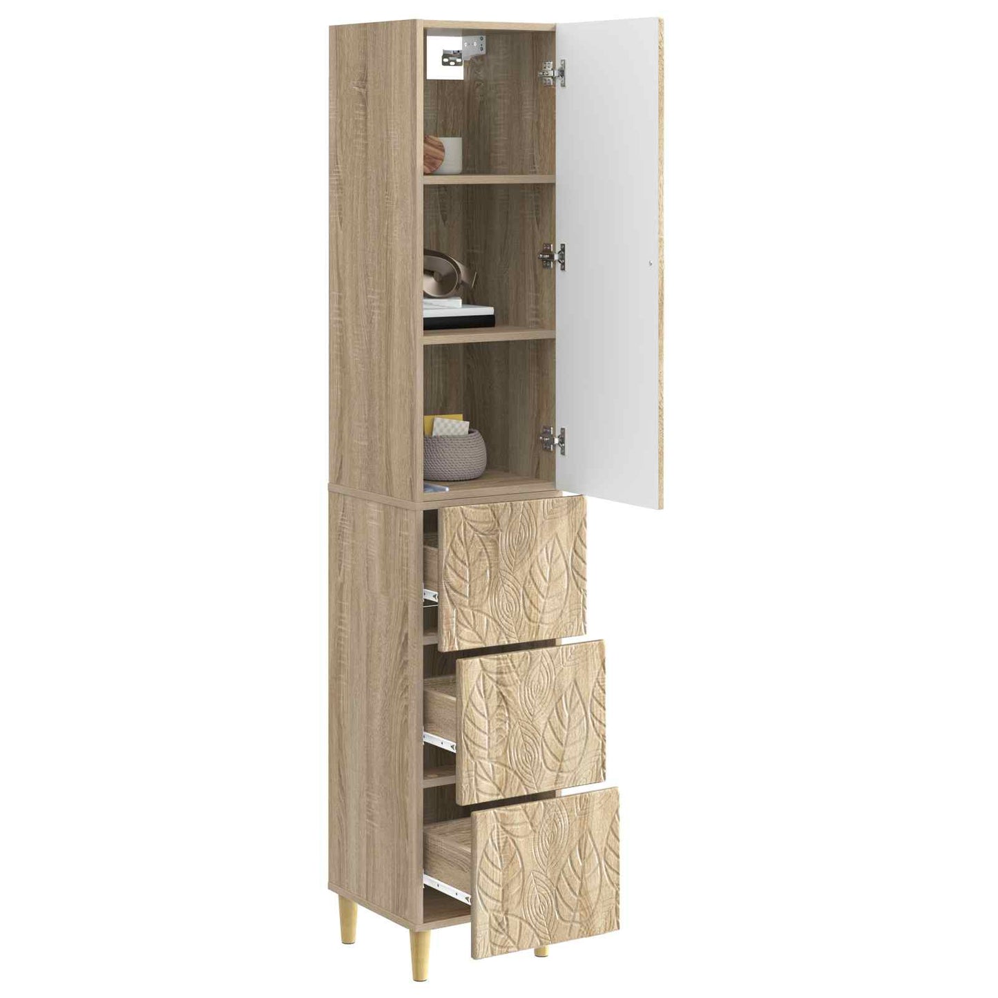 Cabinet Set 2 pcs Sonoma Oak 33 x 34.5 x 90 cm Engineered Wood