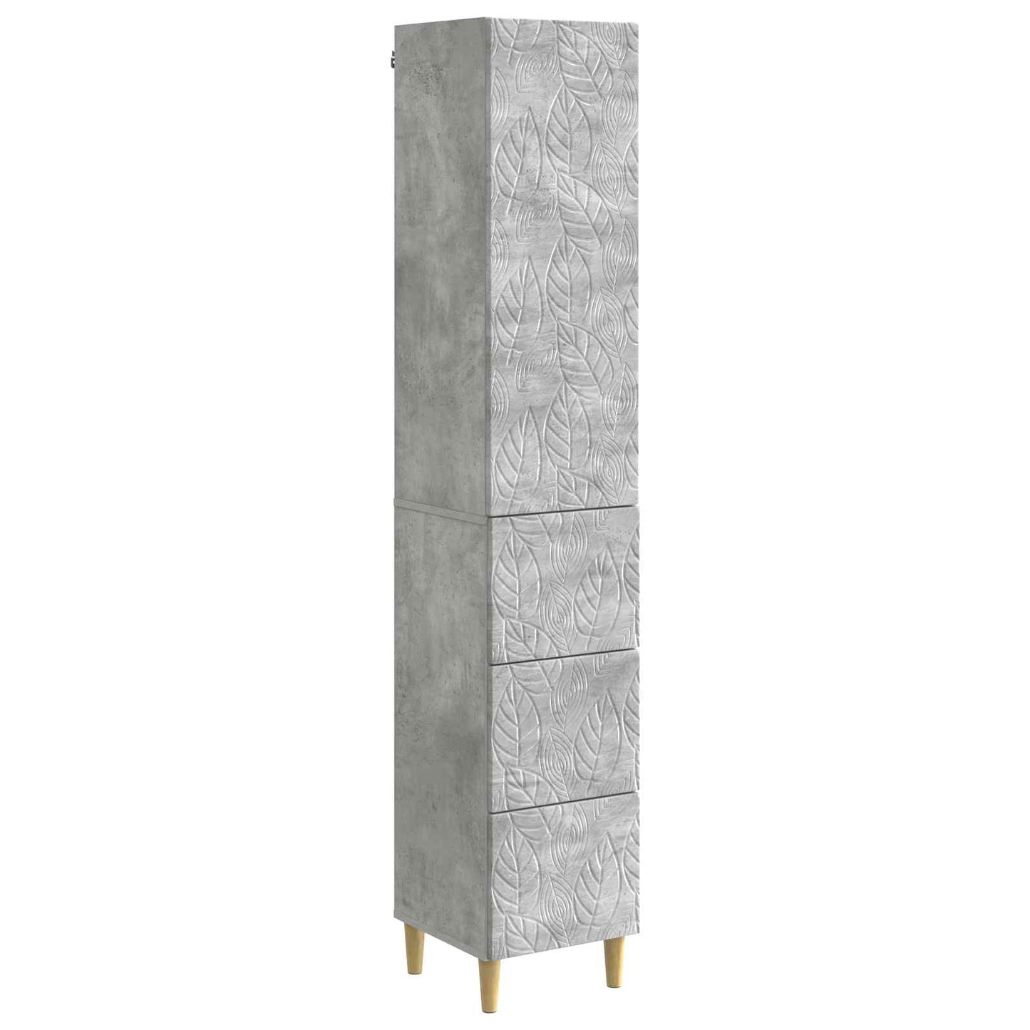 Cabinet Set 2 pcs Concrete Grey 33 x 34.5 x 90 cm