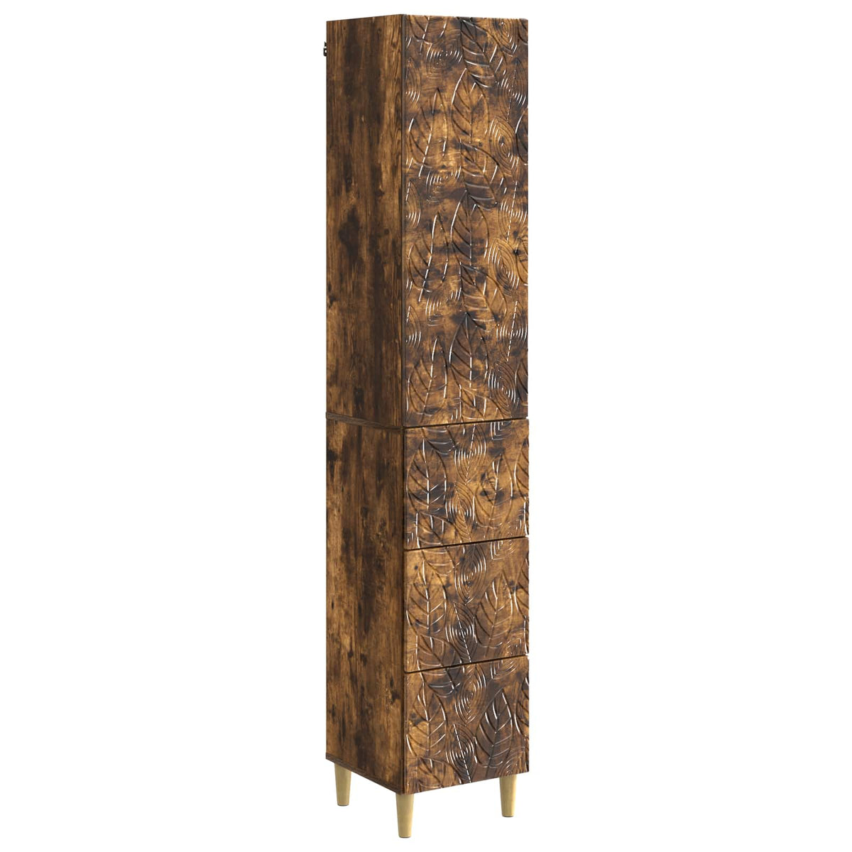 Cabinet Set 2 pcs 33 x 34.5 x 90 cm Engineered Wood Smoked Oak