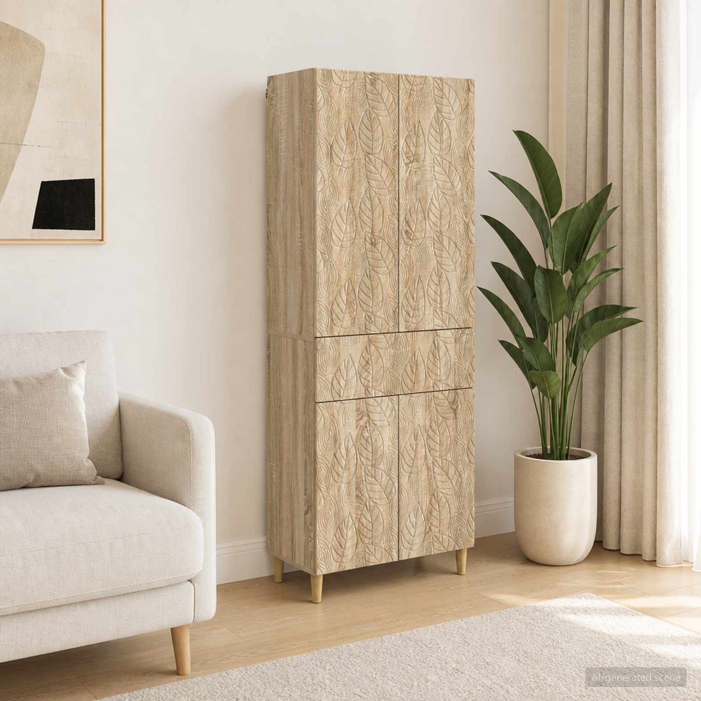 Cabinet Set 2 pcs Engineered Wood