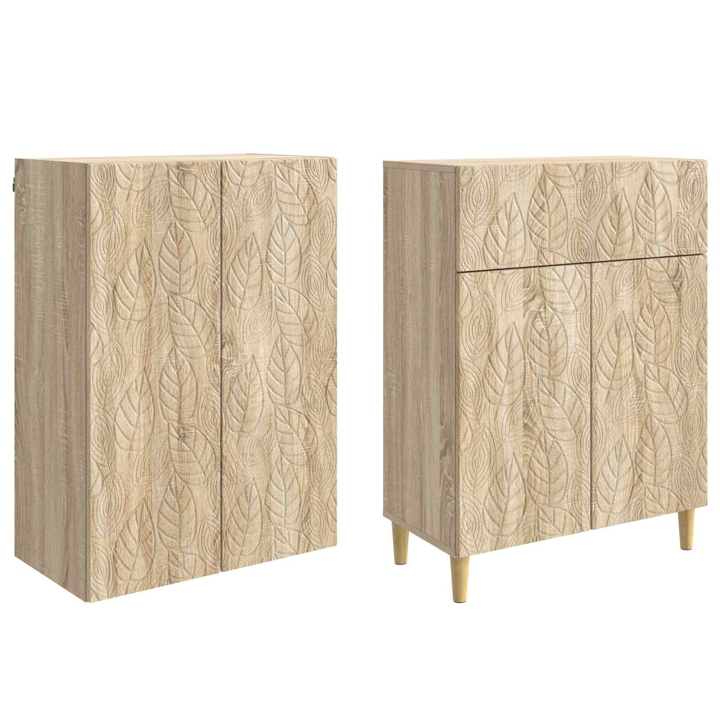 Cabinet Set 2 pcs Engineered Wood