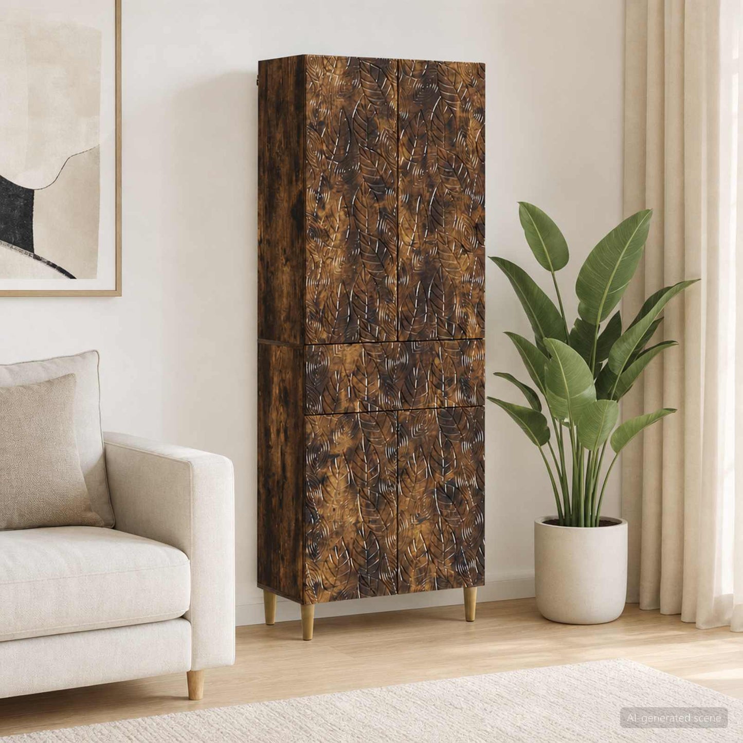 Cabinet Set 2 pcs Engineered Wood