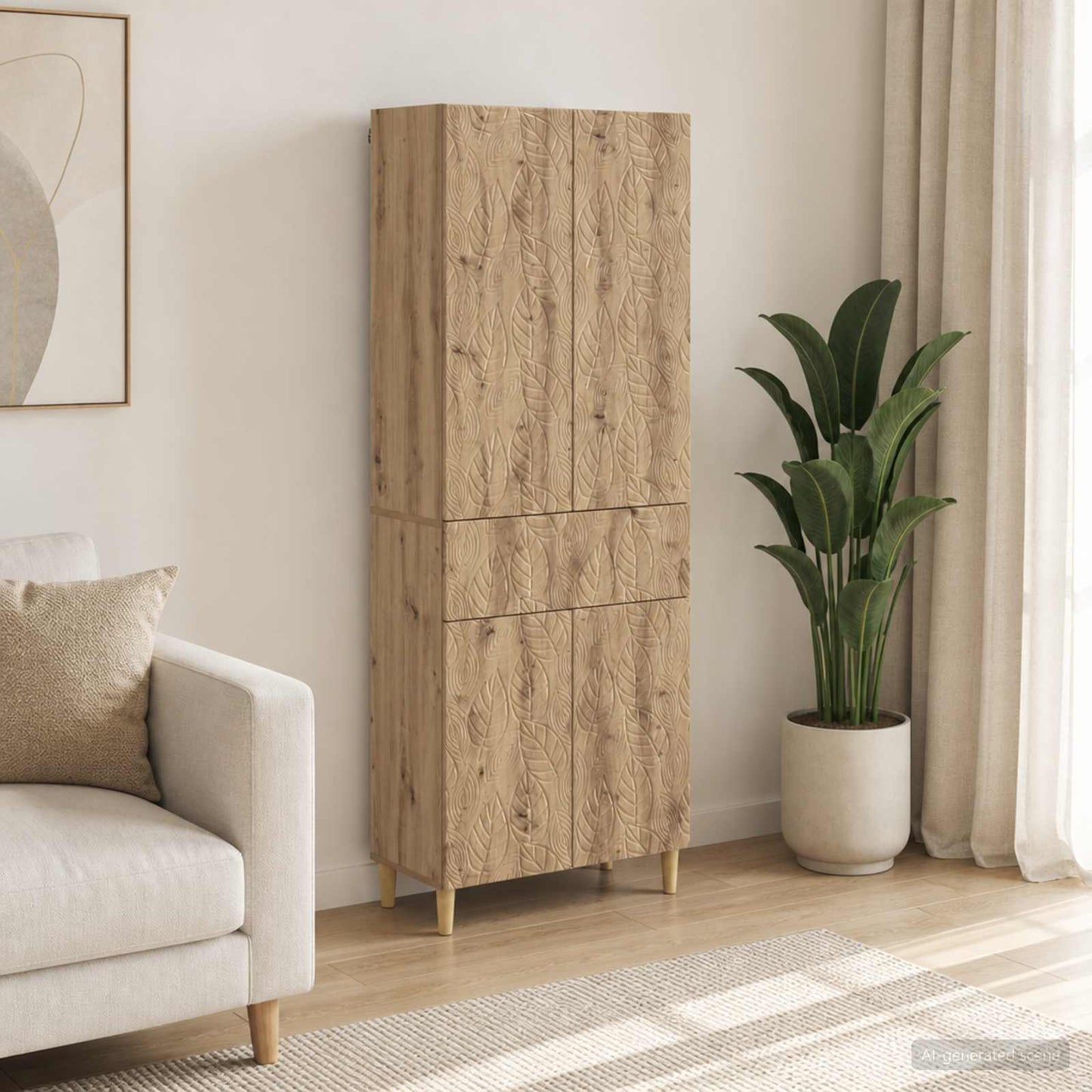 Cabinet Set 2 pcs Engineered Wood