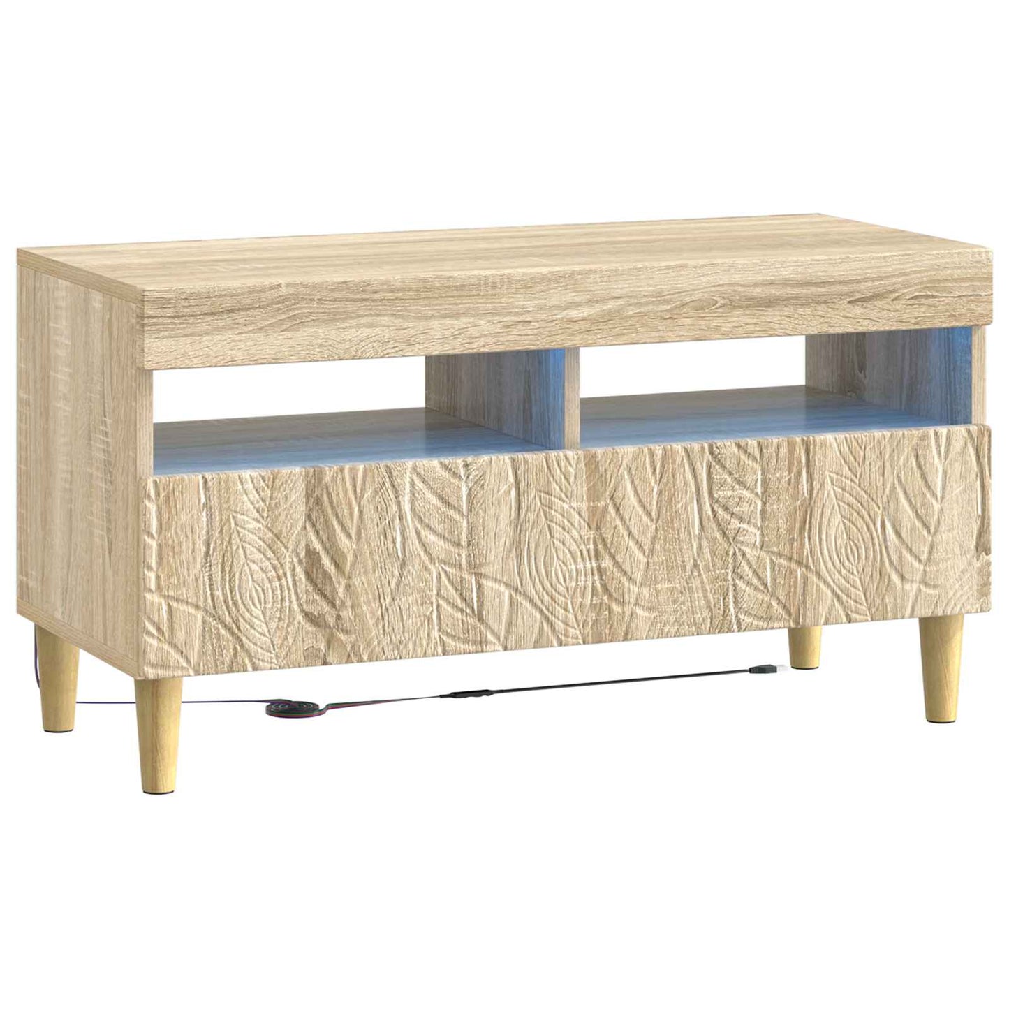 5 Piece LED TV Cabinet Sonoma Oak Engineered Wood