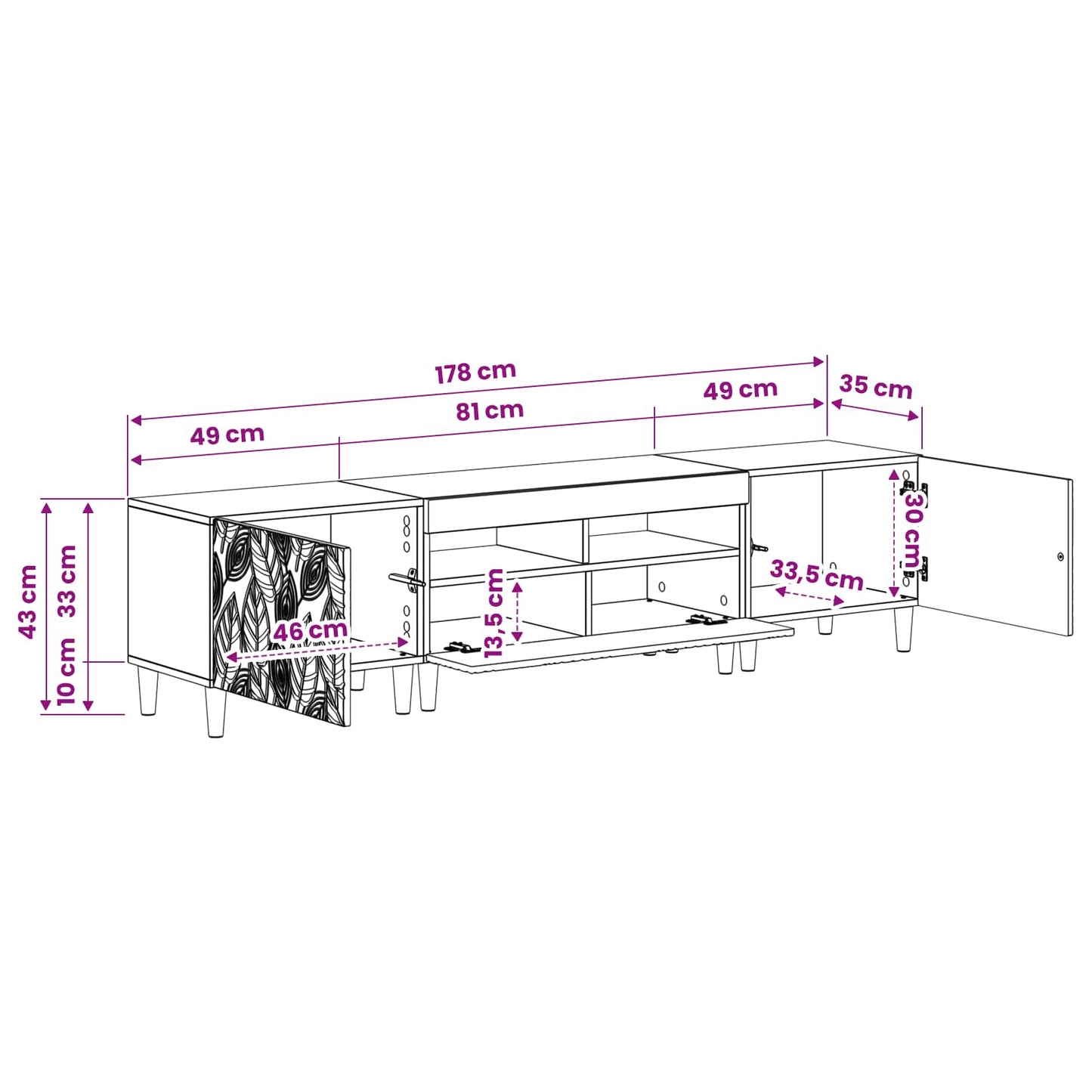 5 Piece LED TV Cabinet Sonoma Oak Engineered Wood