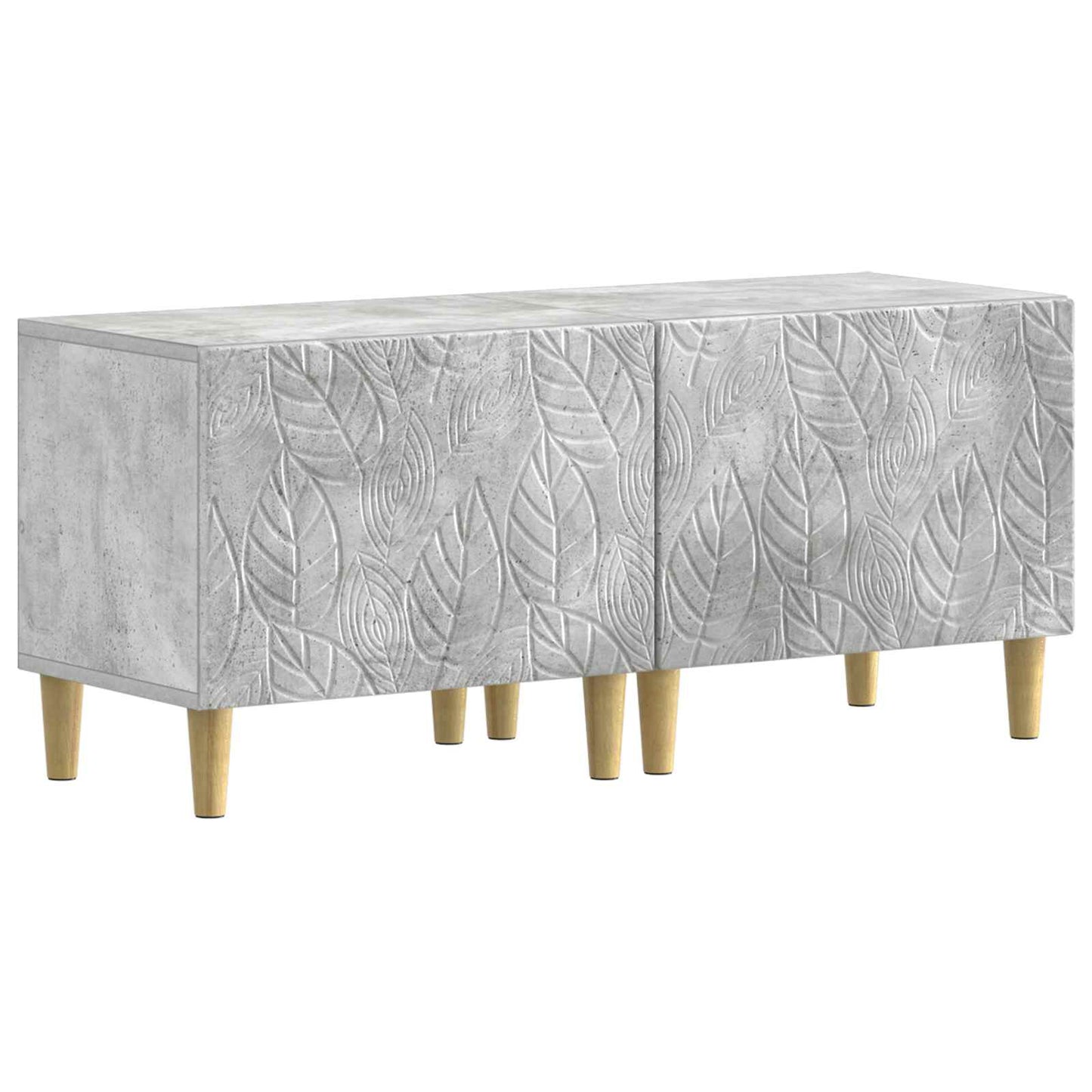 5 Piece LED TV Cabinet Concrete Grey Engineered Wood