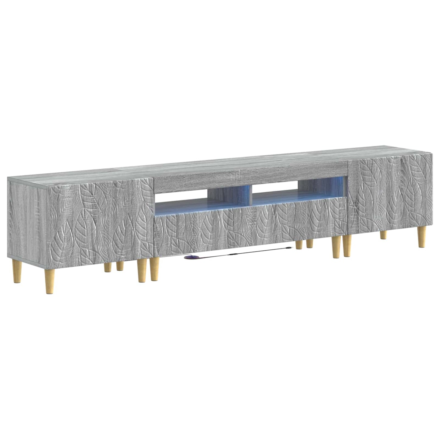 5 Piece LED TV Cabinet Grey Sonoma Engineered Wood