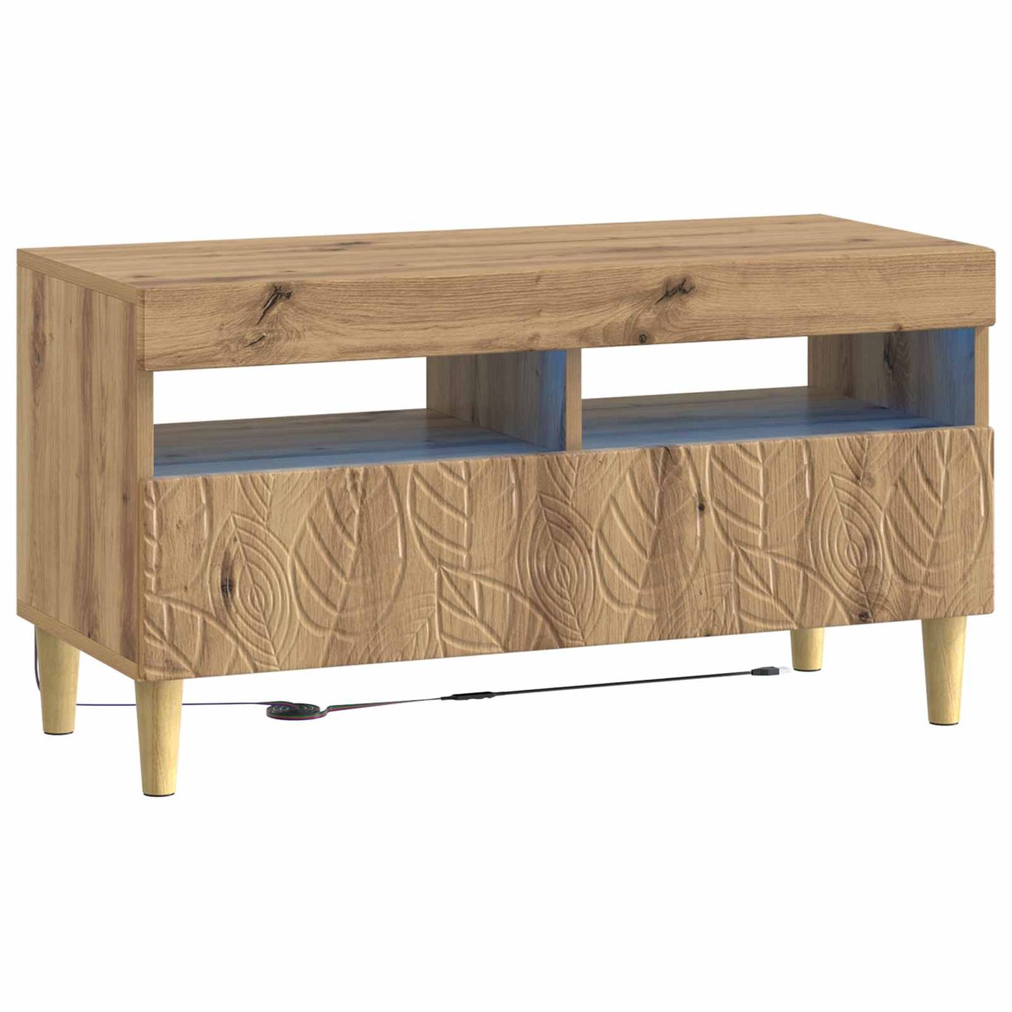 5 Piece LED TV Cabinet Artisan Oak Engineered Wood