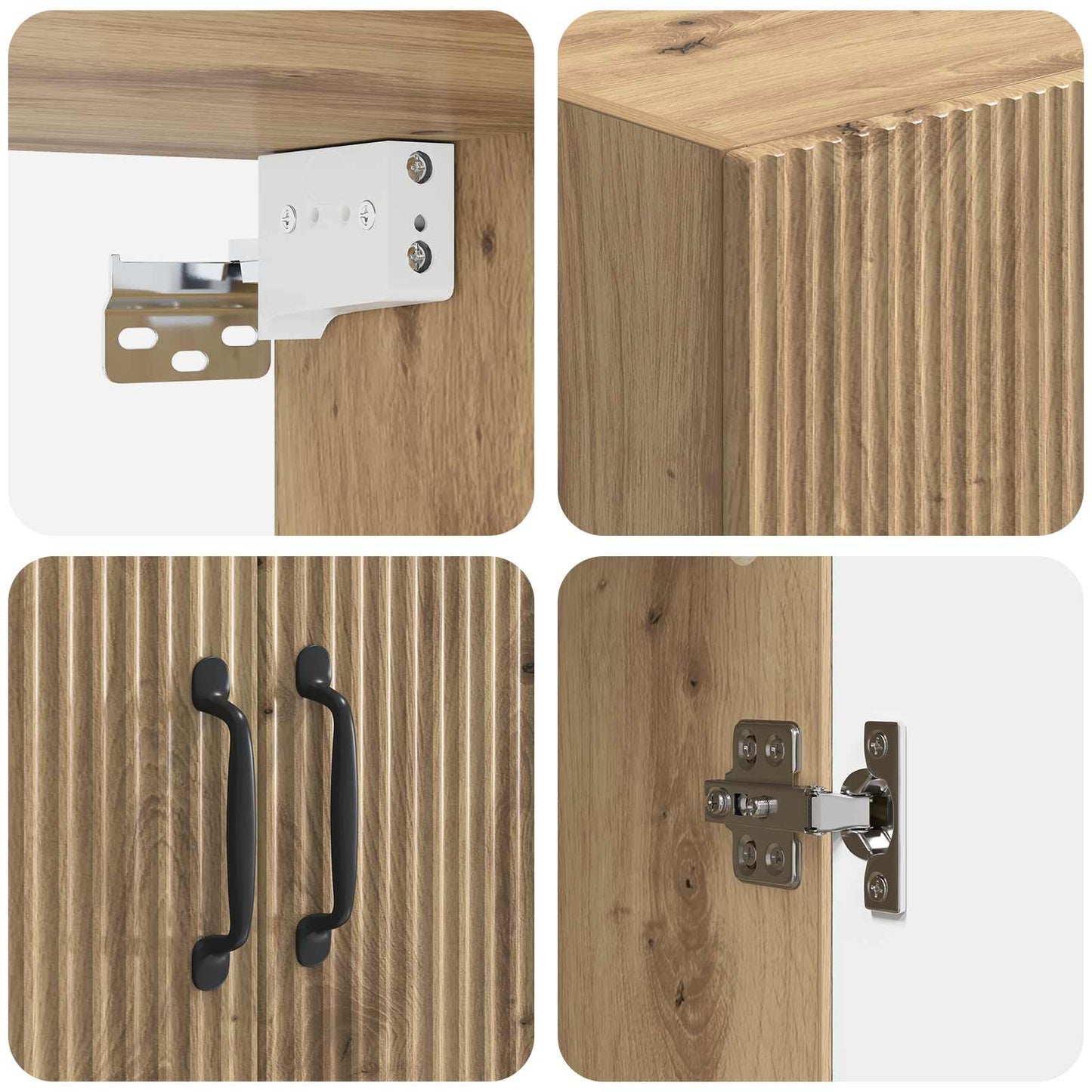 Cabinet Set 2 pcs Artisan Oak Engineered Wood