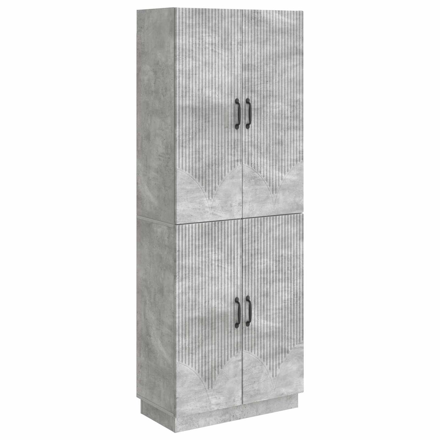 Cabinet Set 2 pcs Concrete Grey Engineered Wood
